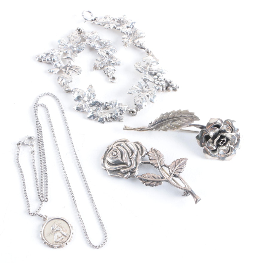Sterling Silver, 830 and 800 Silver Jewelry