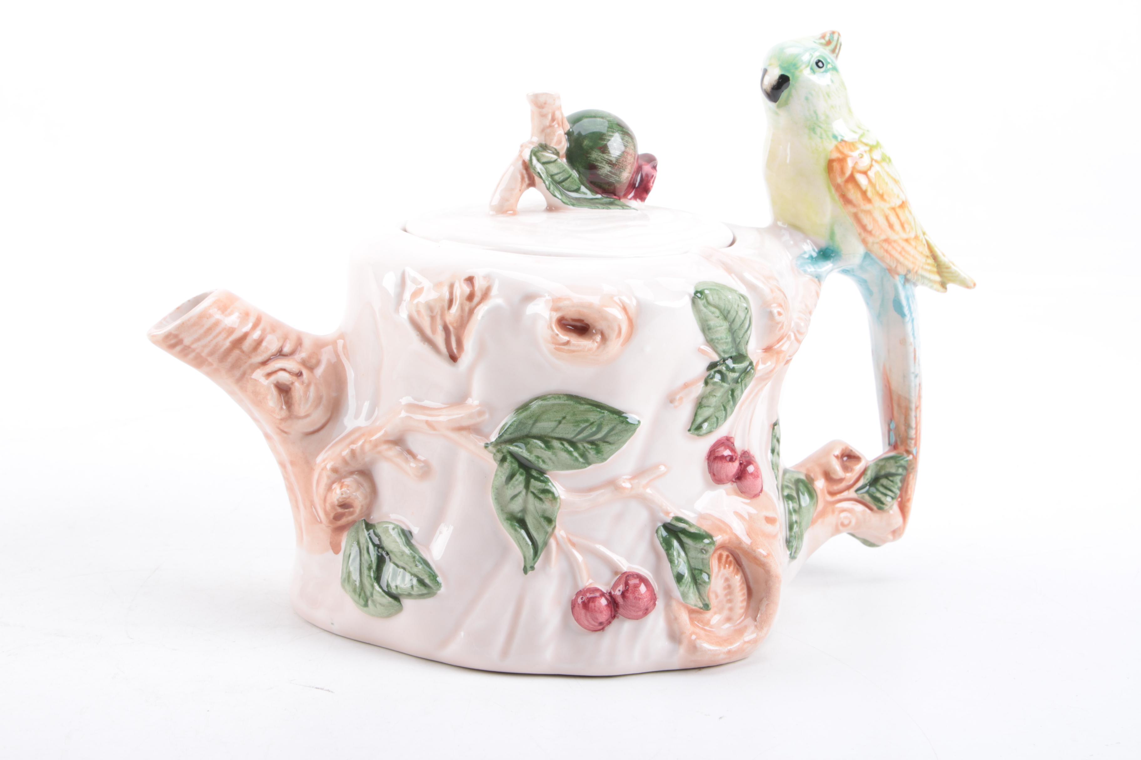 Vintage Ceramic Teapots Featuring Fitz and Floyd