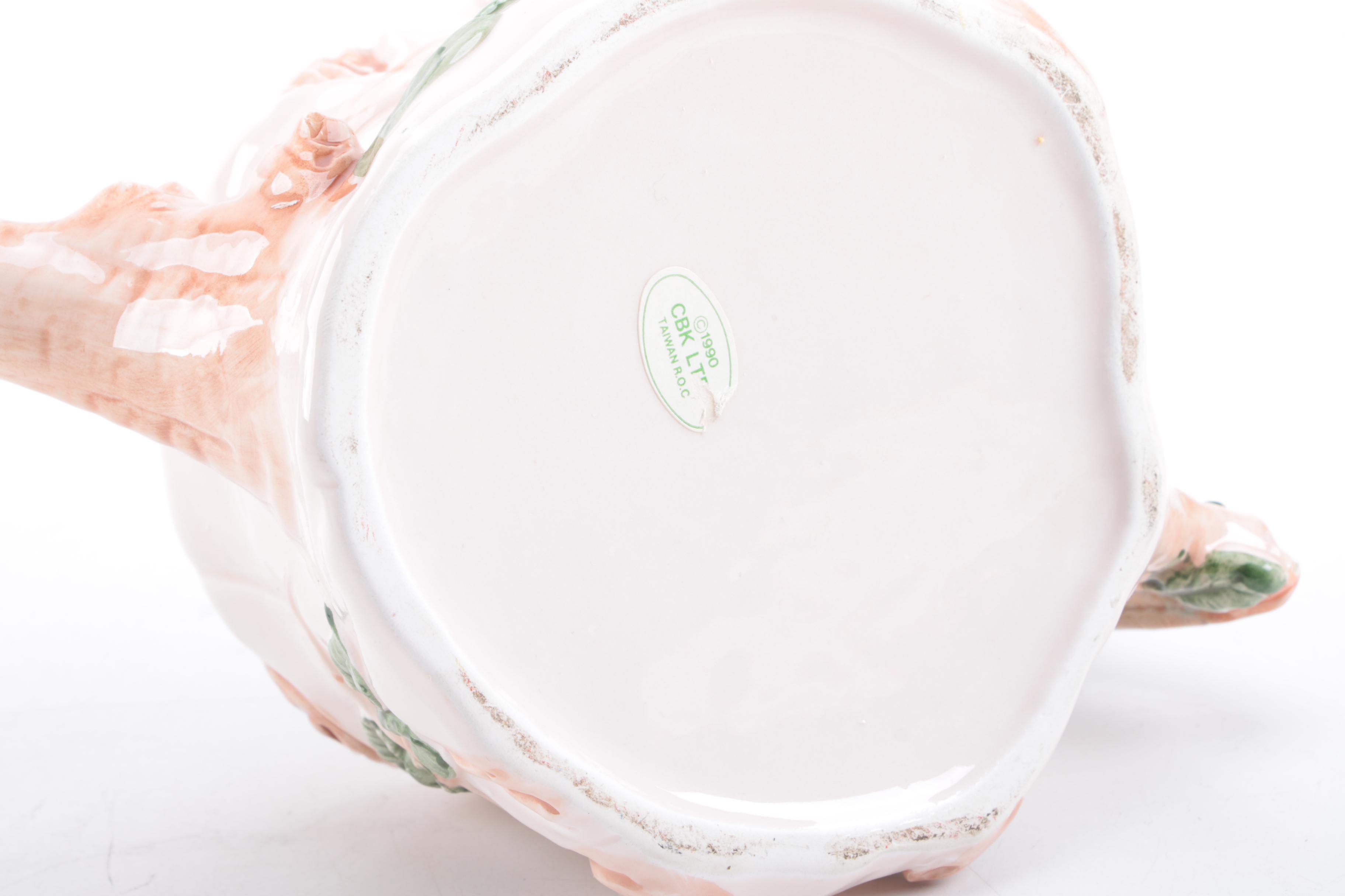 Vintage Ceramic Teapots Featuring Fitz and Floyd