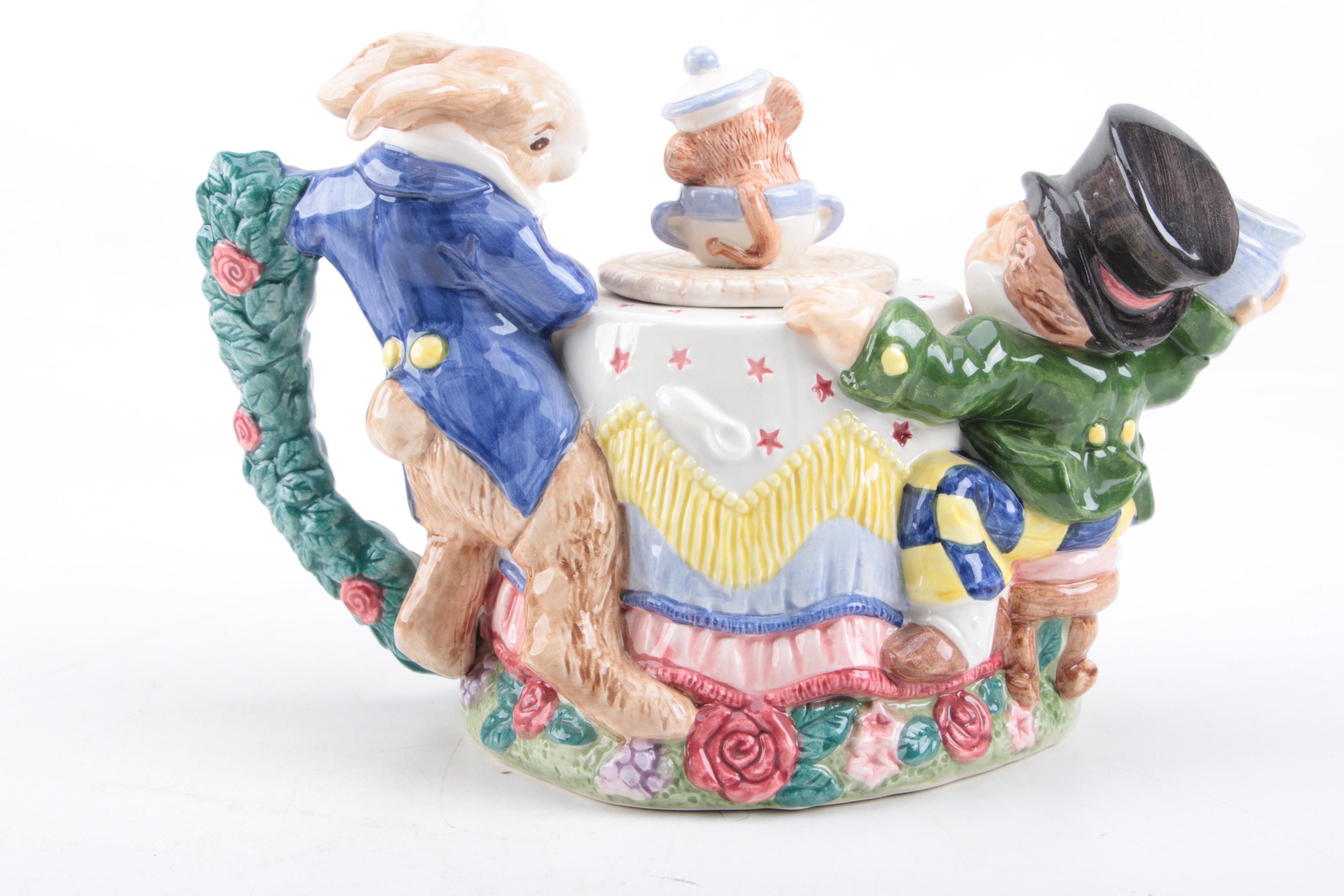 Vintage Ceramic Teapots Featuring Fitz and Floyd