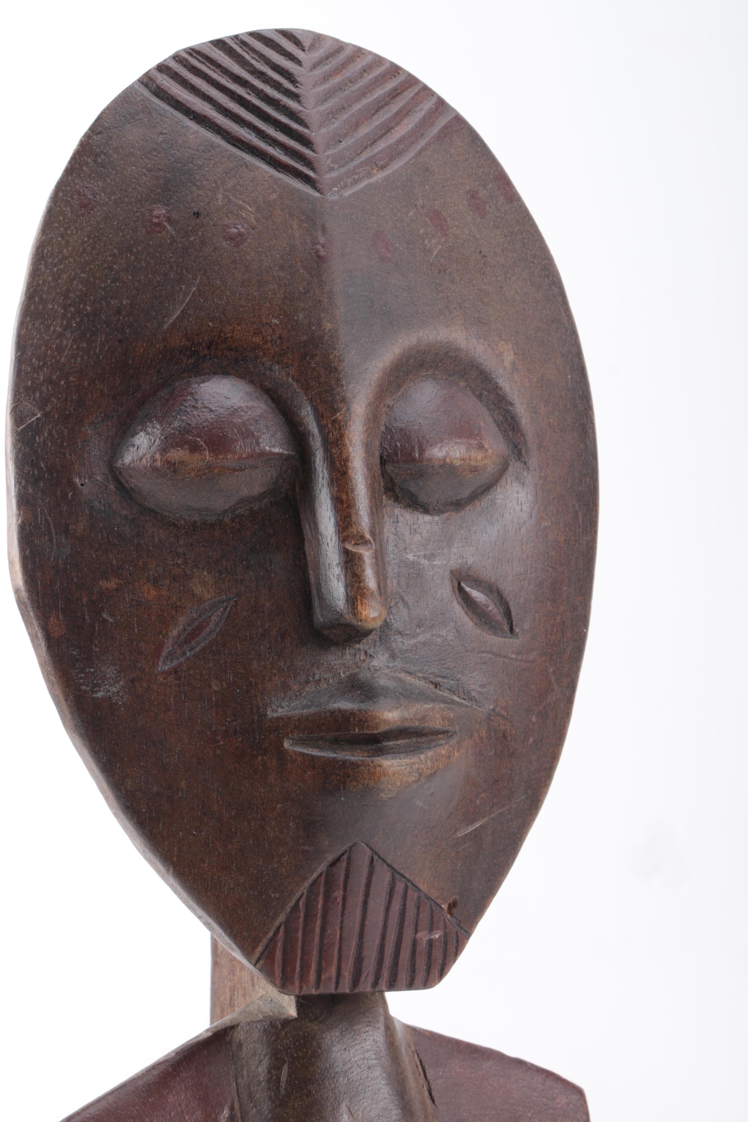 Ashanti Style Carved Wood Fertility Figure