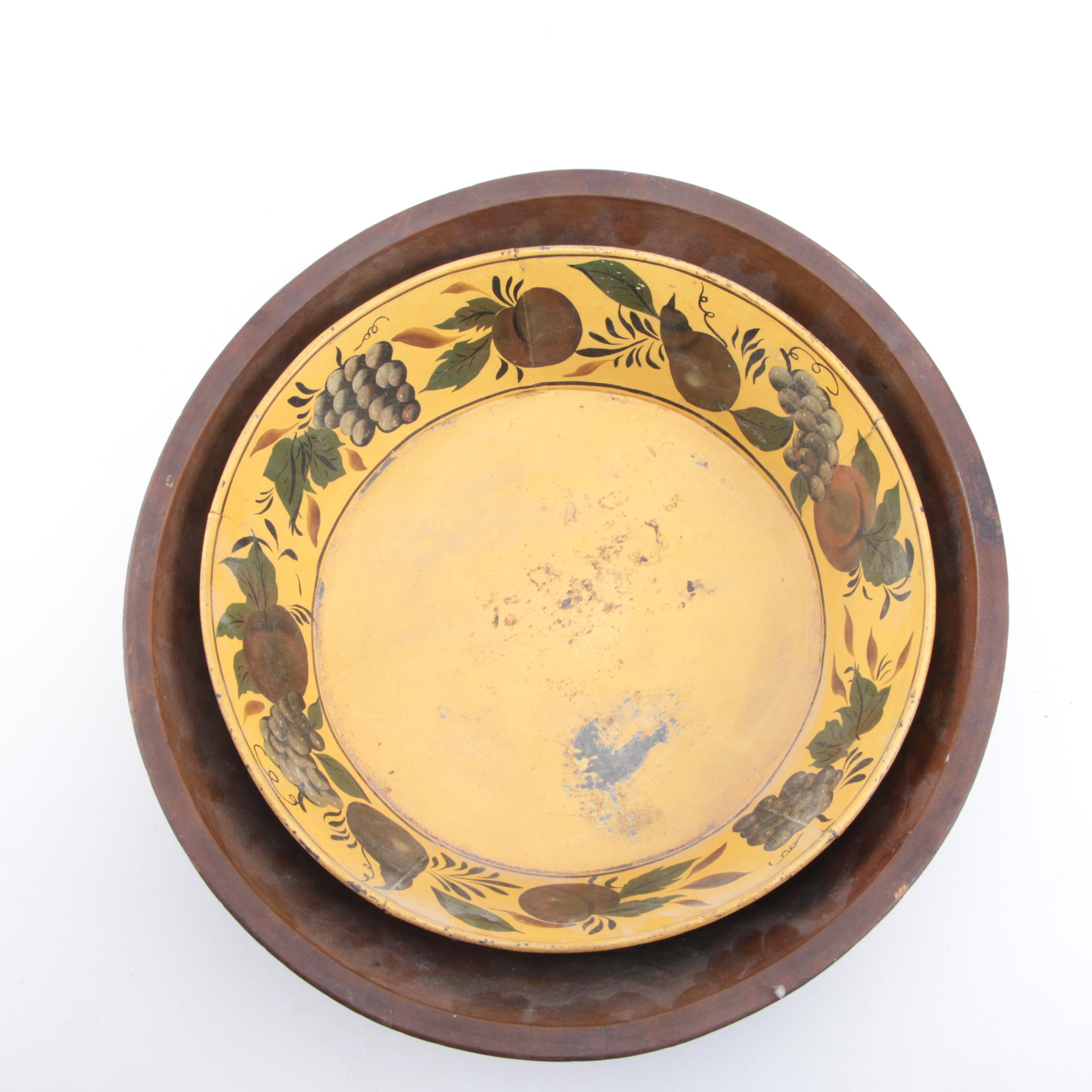 Vintage Hand Painted Tole Bowls