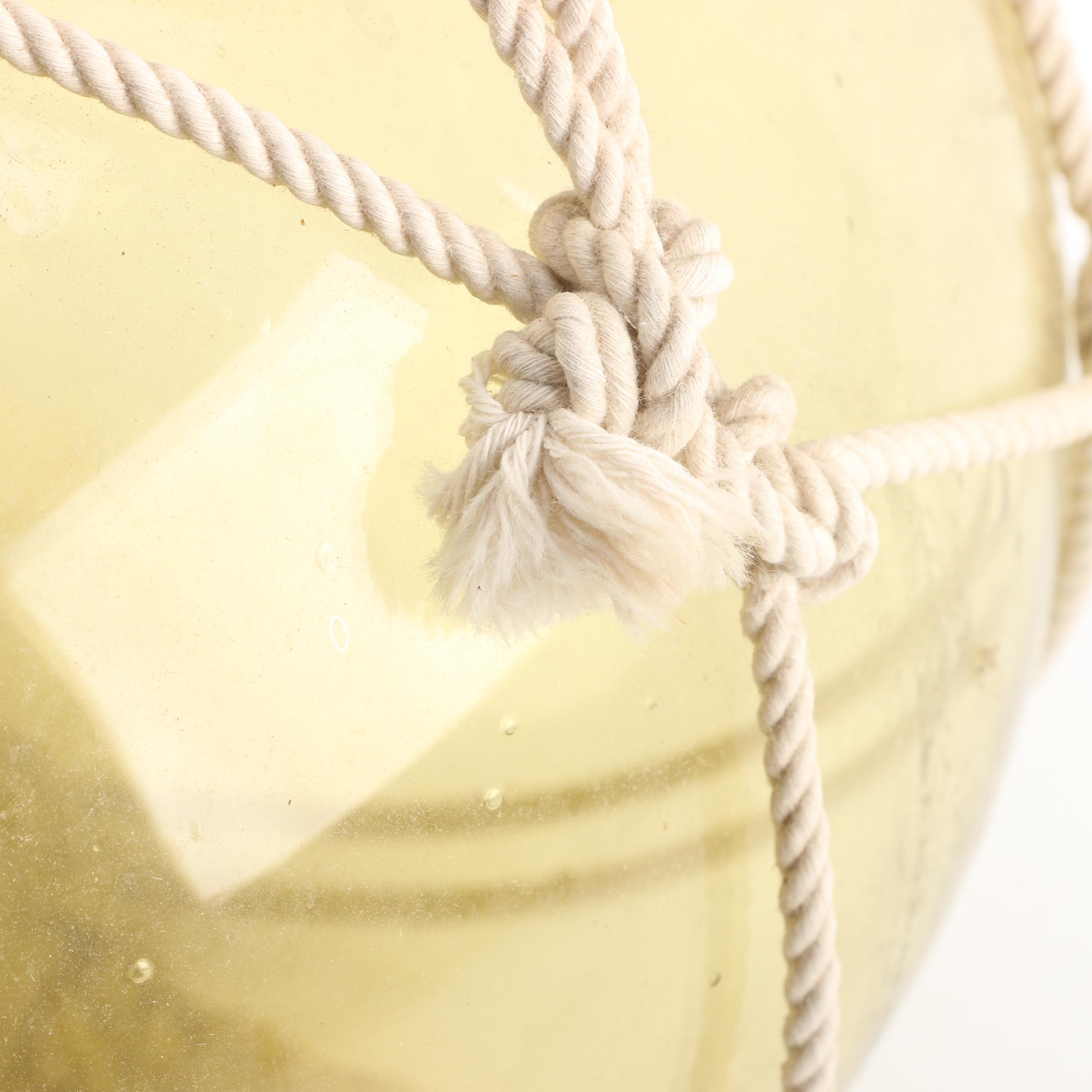 Decorative Hanging Amber-Hued Glass Sphere