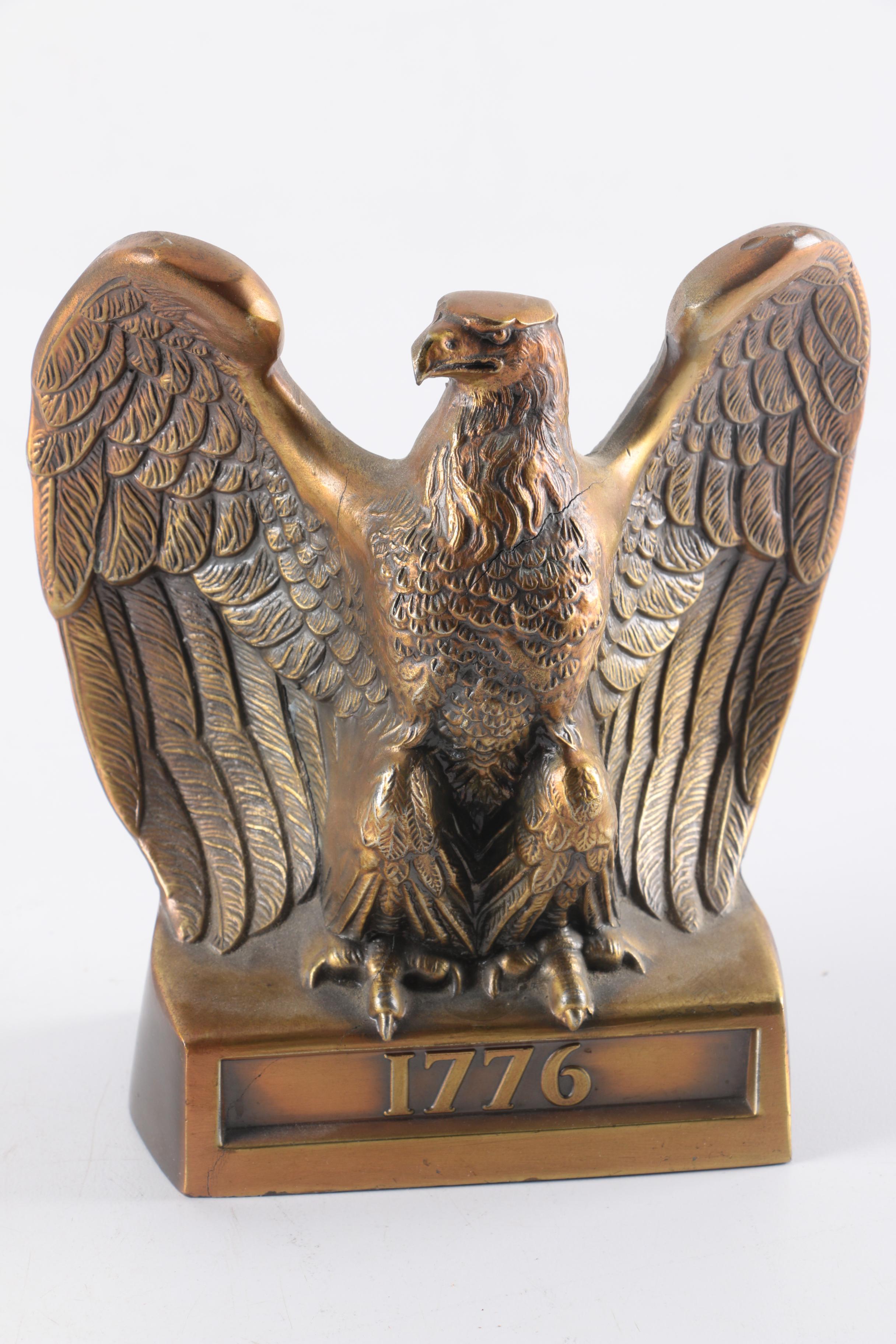 Cast Metal Eagle Bookends