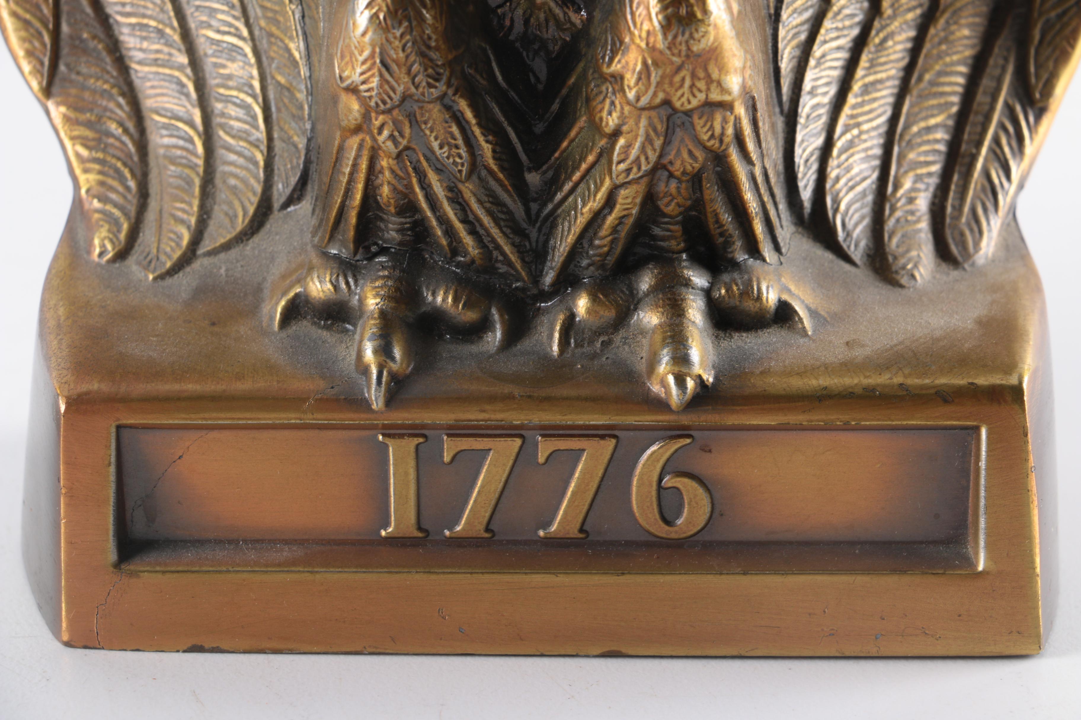 Cast Metal Eagle Bookends