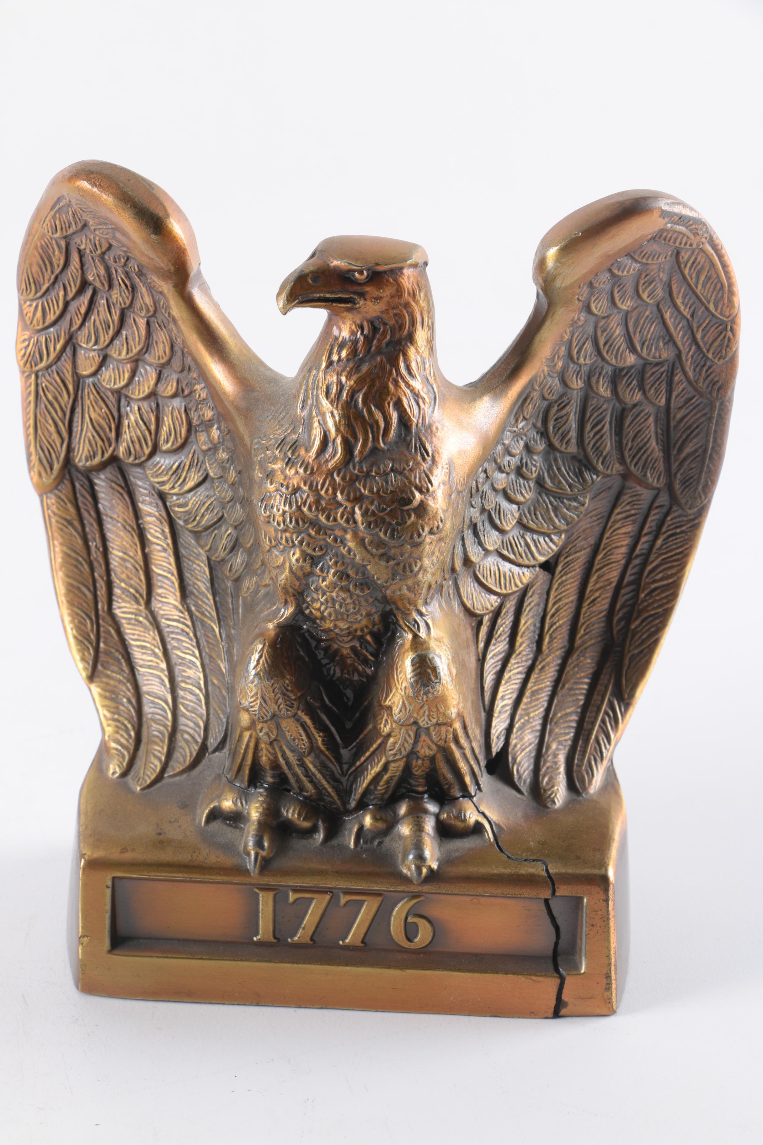 Cast Metal Eagle Bookends