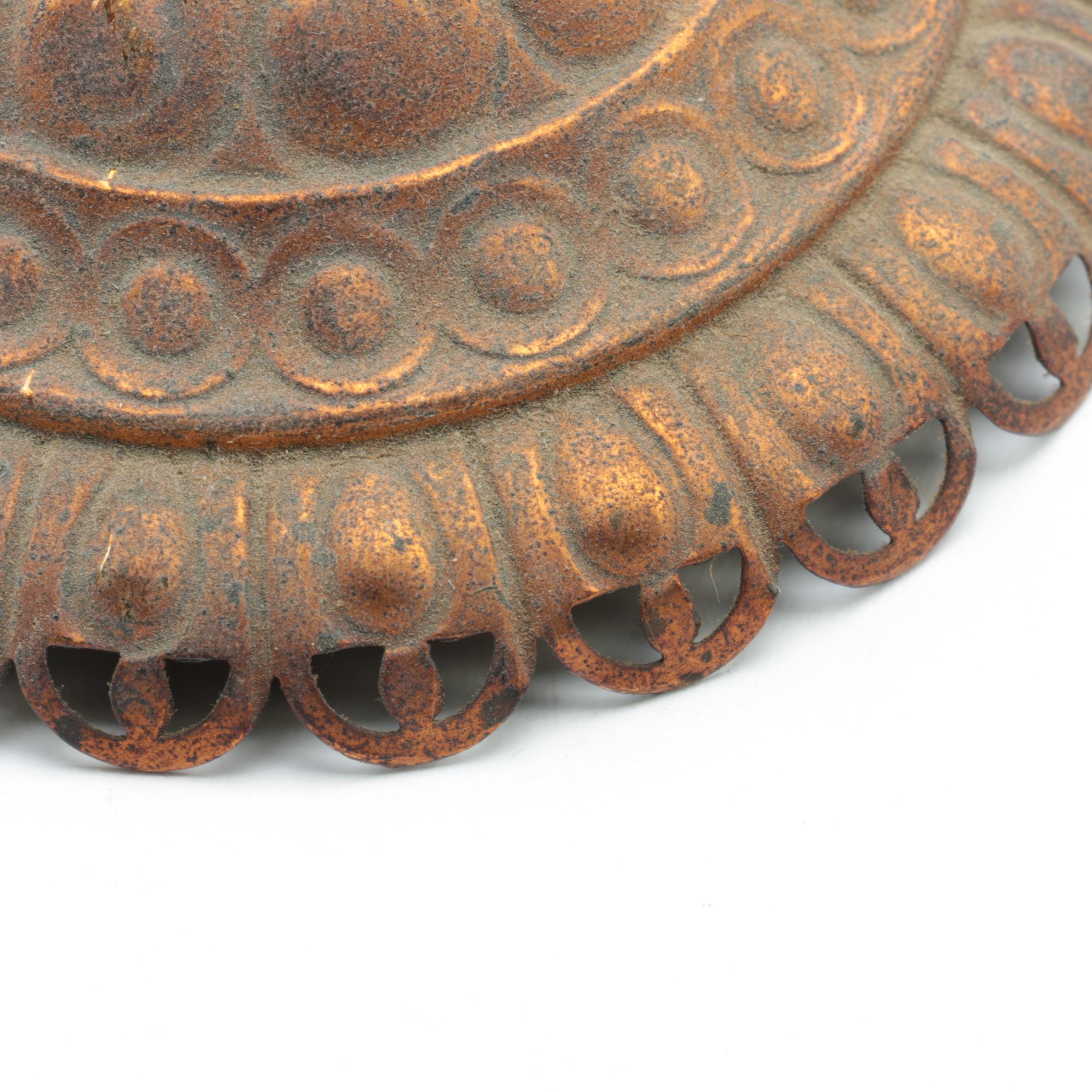 VIntage Converted Hanging Oil Light with Glass Shade