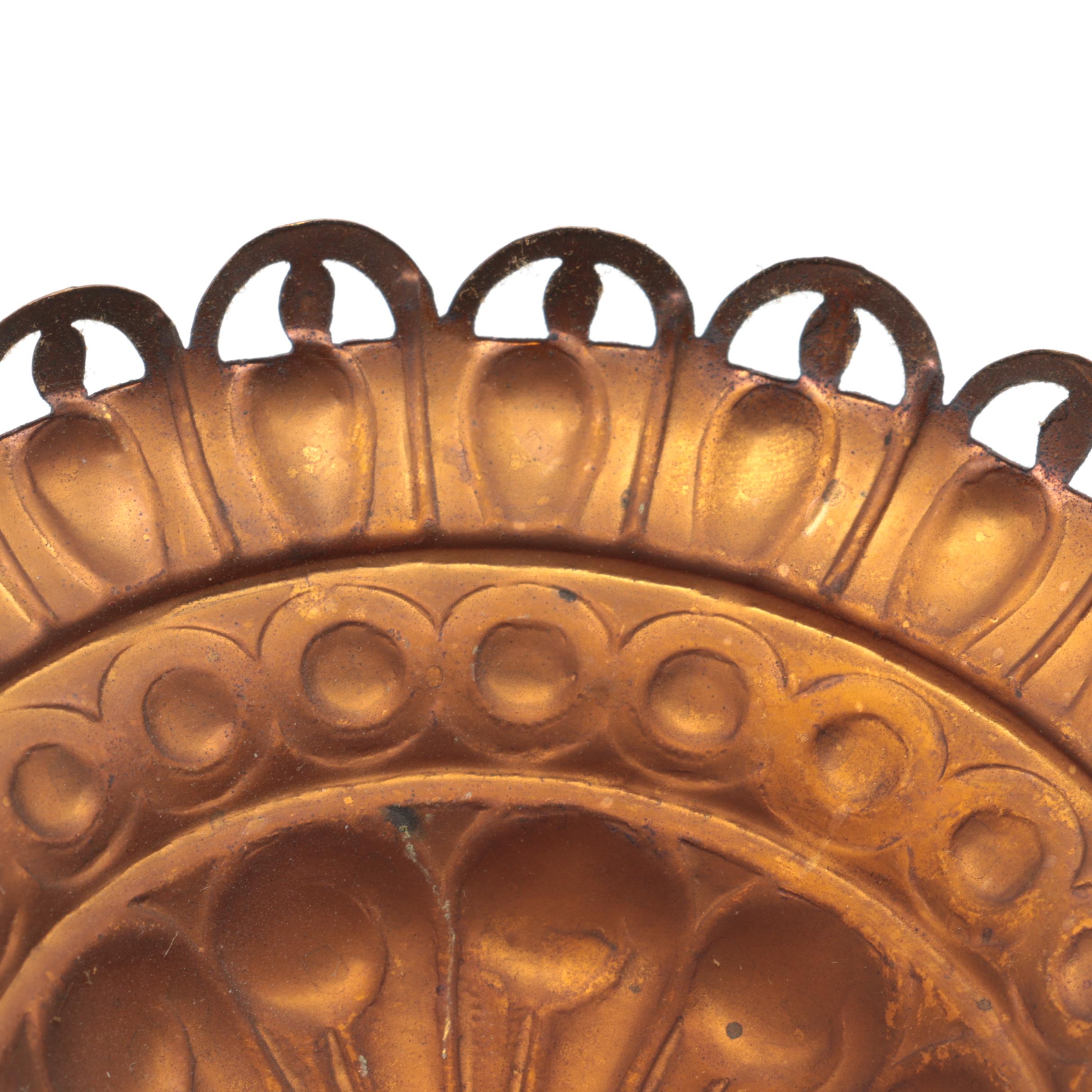 VIntage Converted Hanging Oil Light with Glass Shade