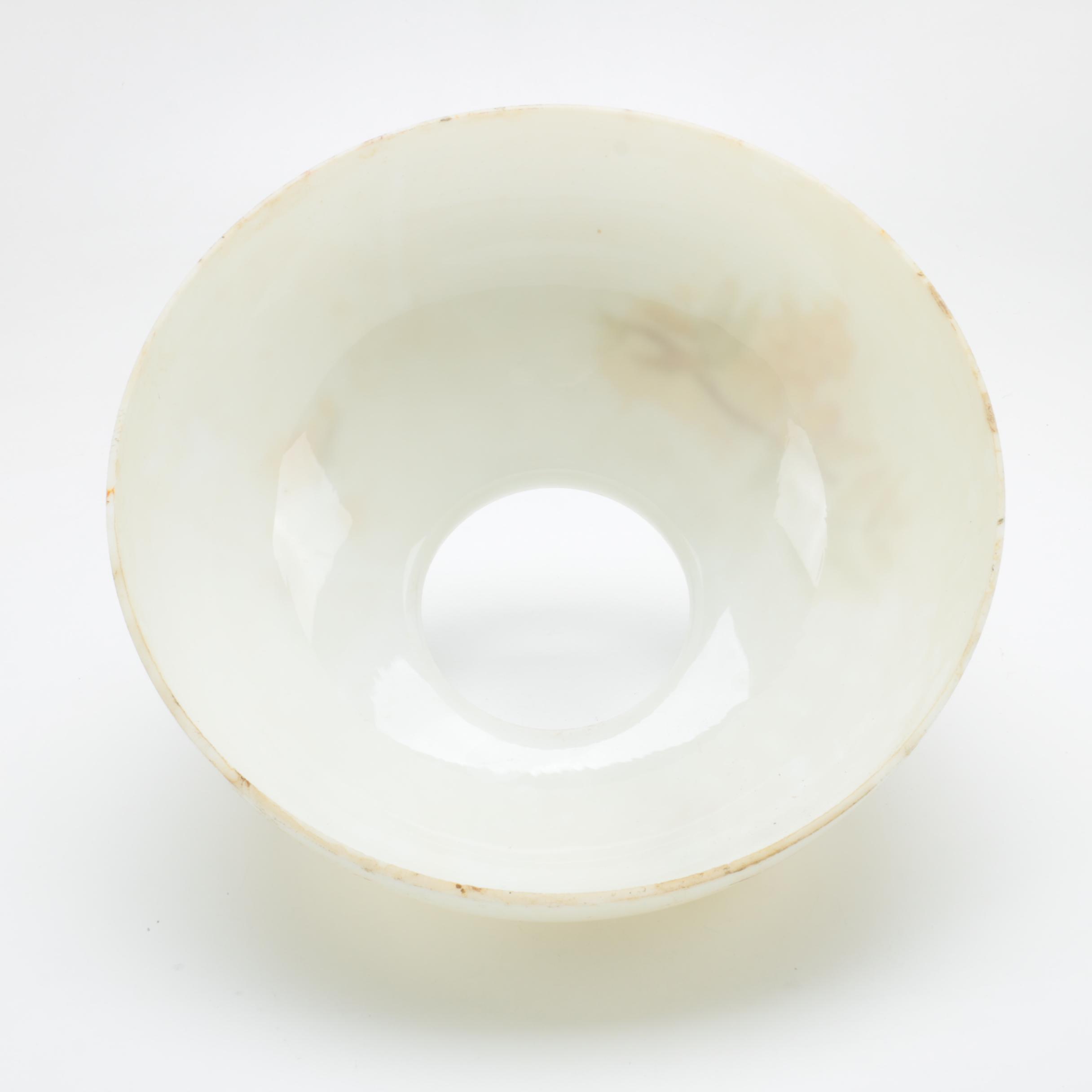 VIntage Converted Hanging Oil Light with Glass Shade