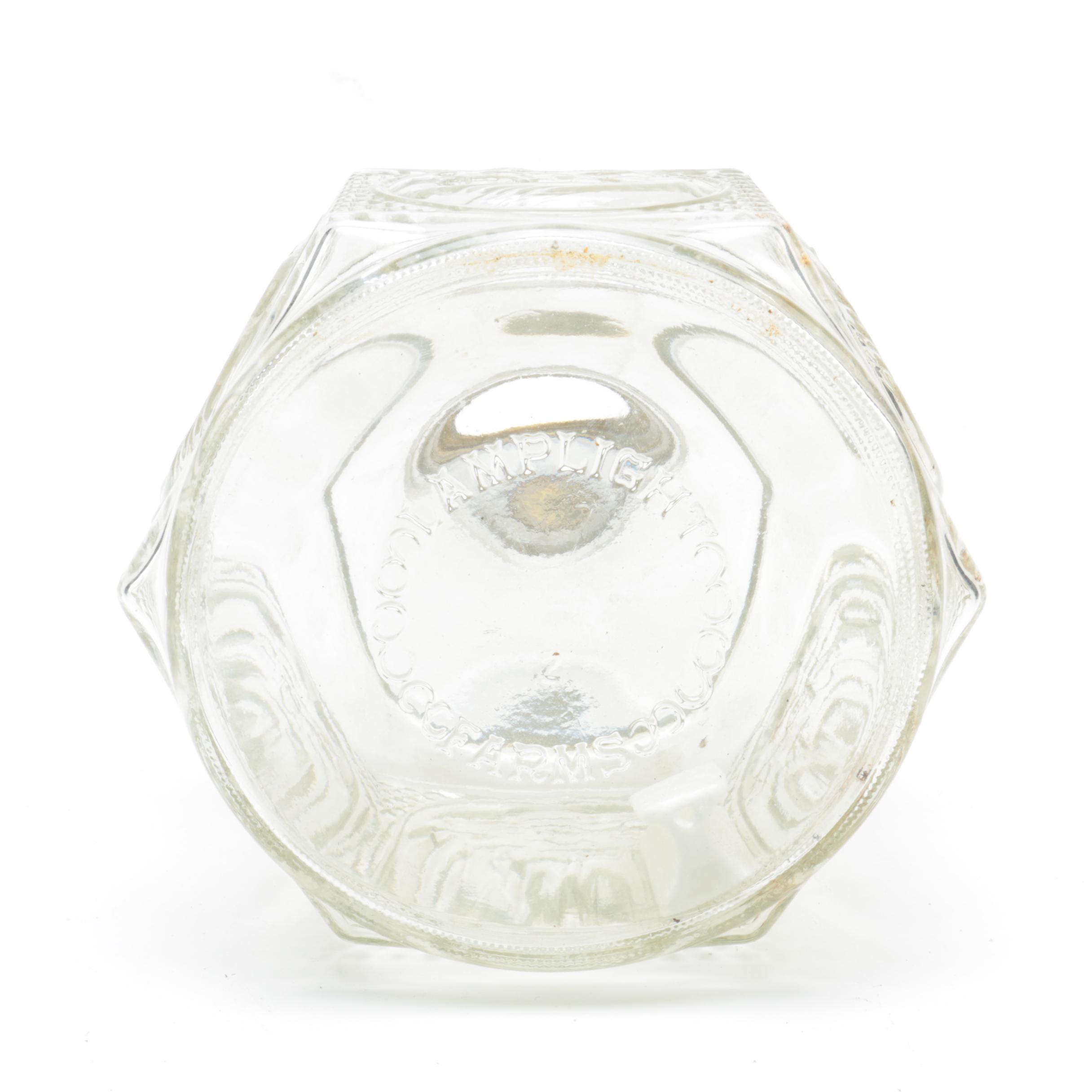 VIntage Converted Hanging Oil Light with Glass Shade