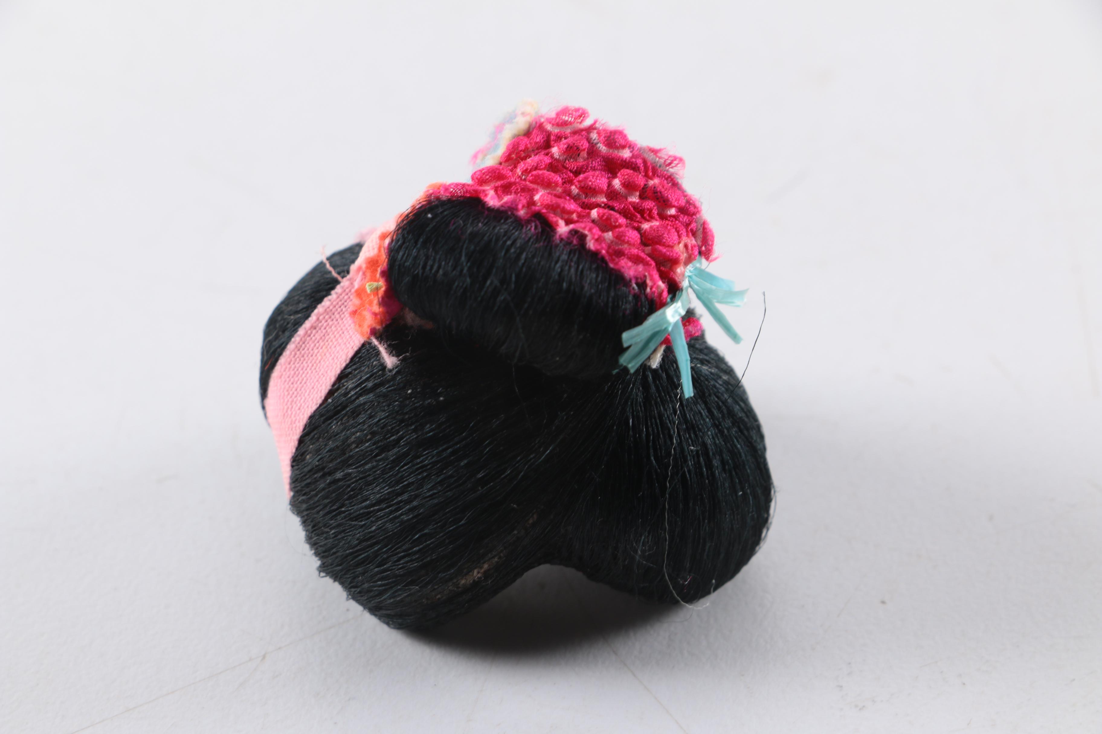 1950s Hanako "Japanese Doll with Six Wigs" and Gofun Composition Doll