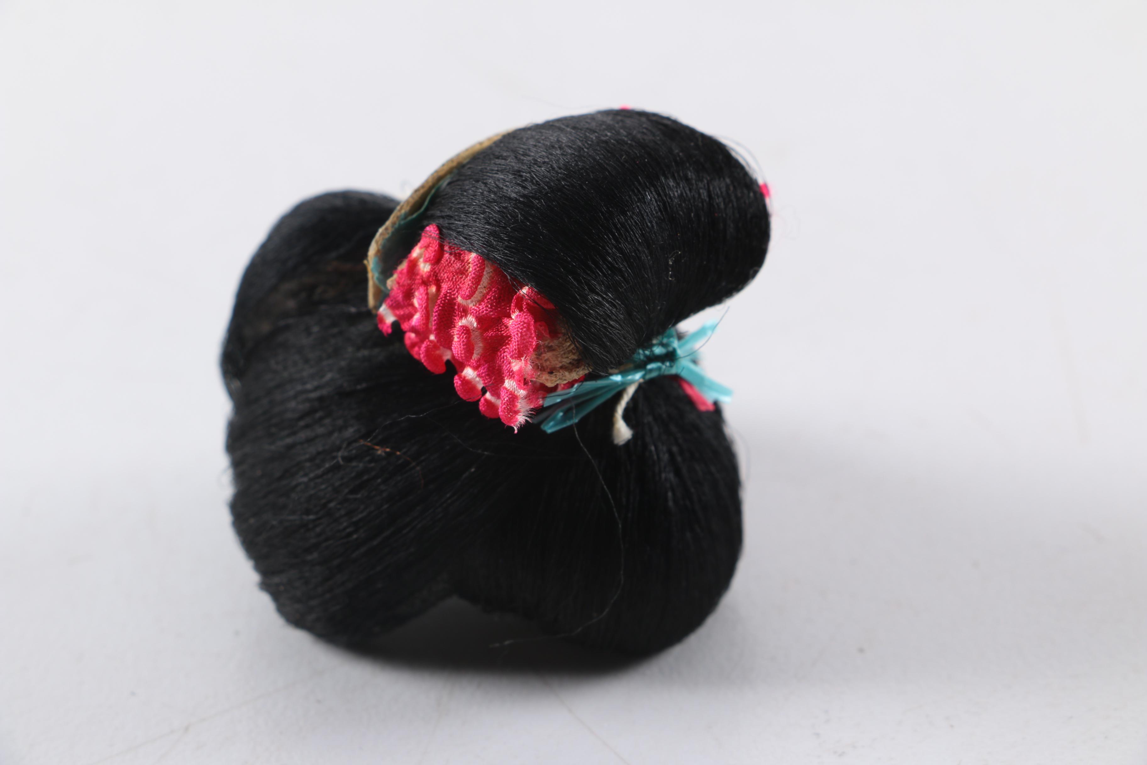 1950s Hanako "Japanese Doll with Six Wigs" and Gofun Composition Doll