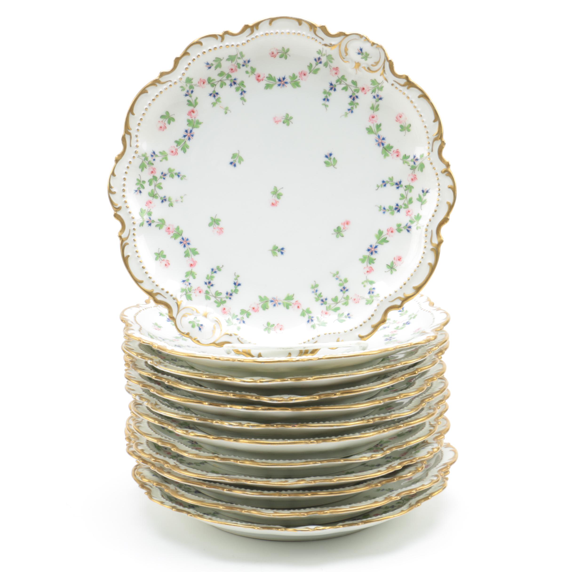 J.C. Limoges Porcelain Salad Plates