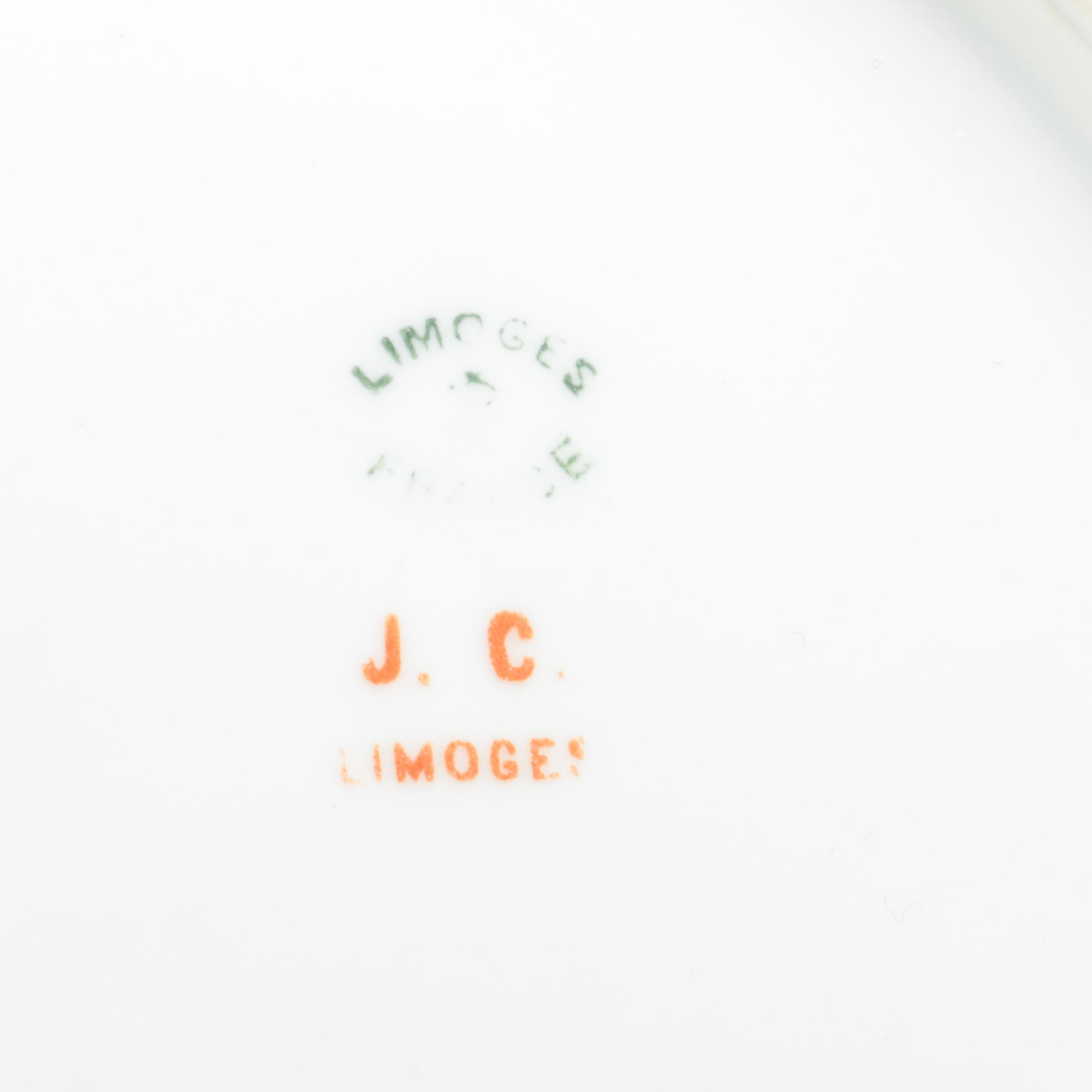 J.C. Limoges Porcelain Salad Plates