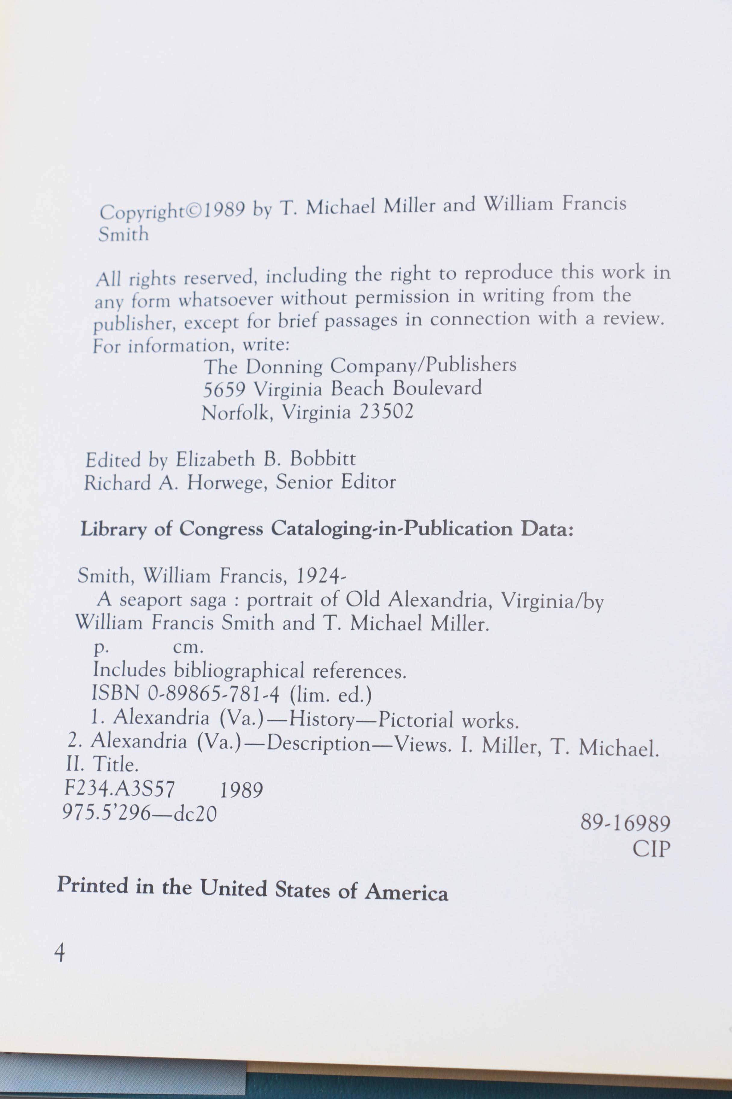 Vintage Virginia and Washington D.C. Coffee Table Books