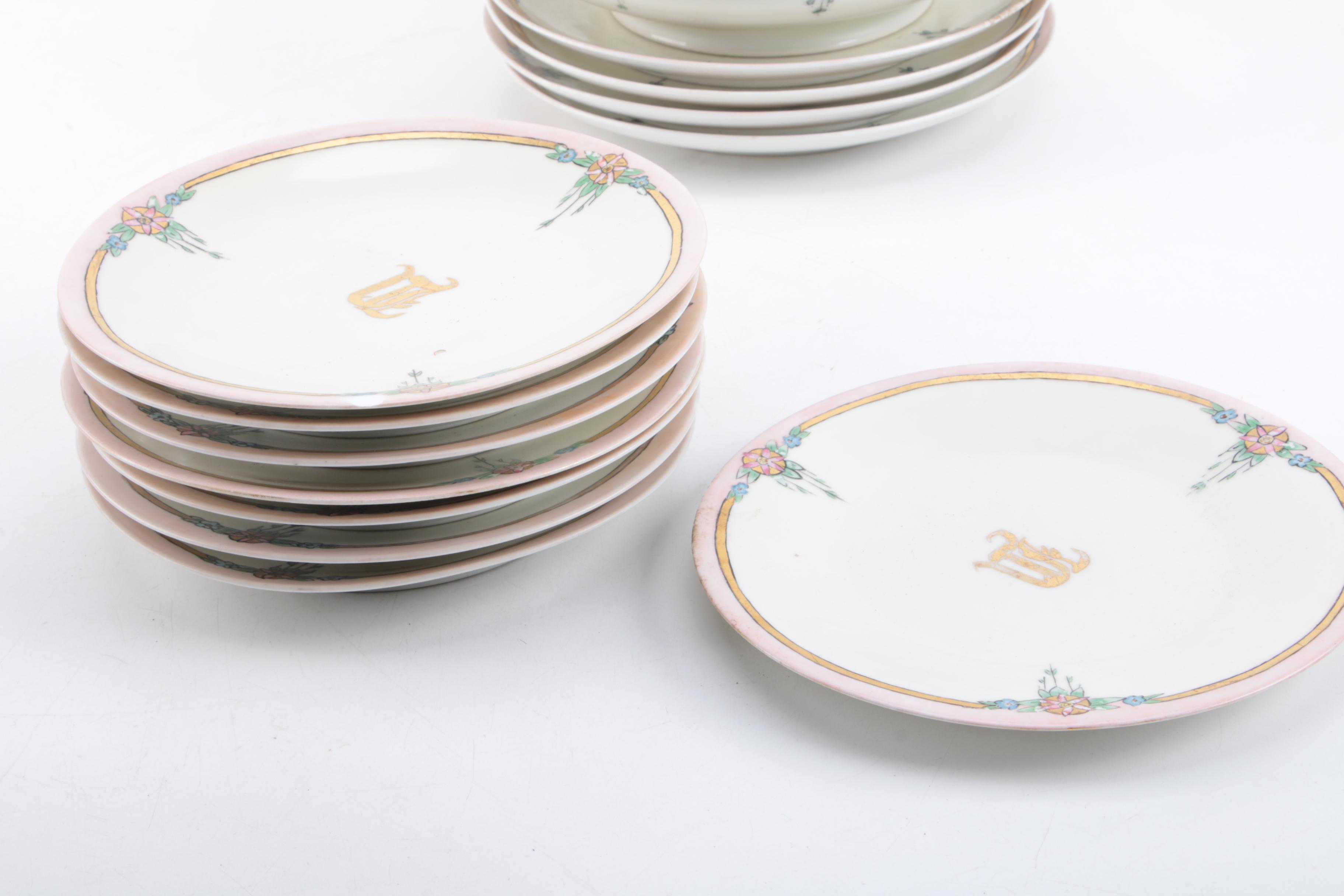 Antique and Vintage Hobbyist Painted Porcelain Tableware