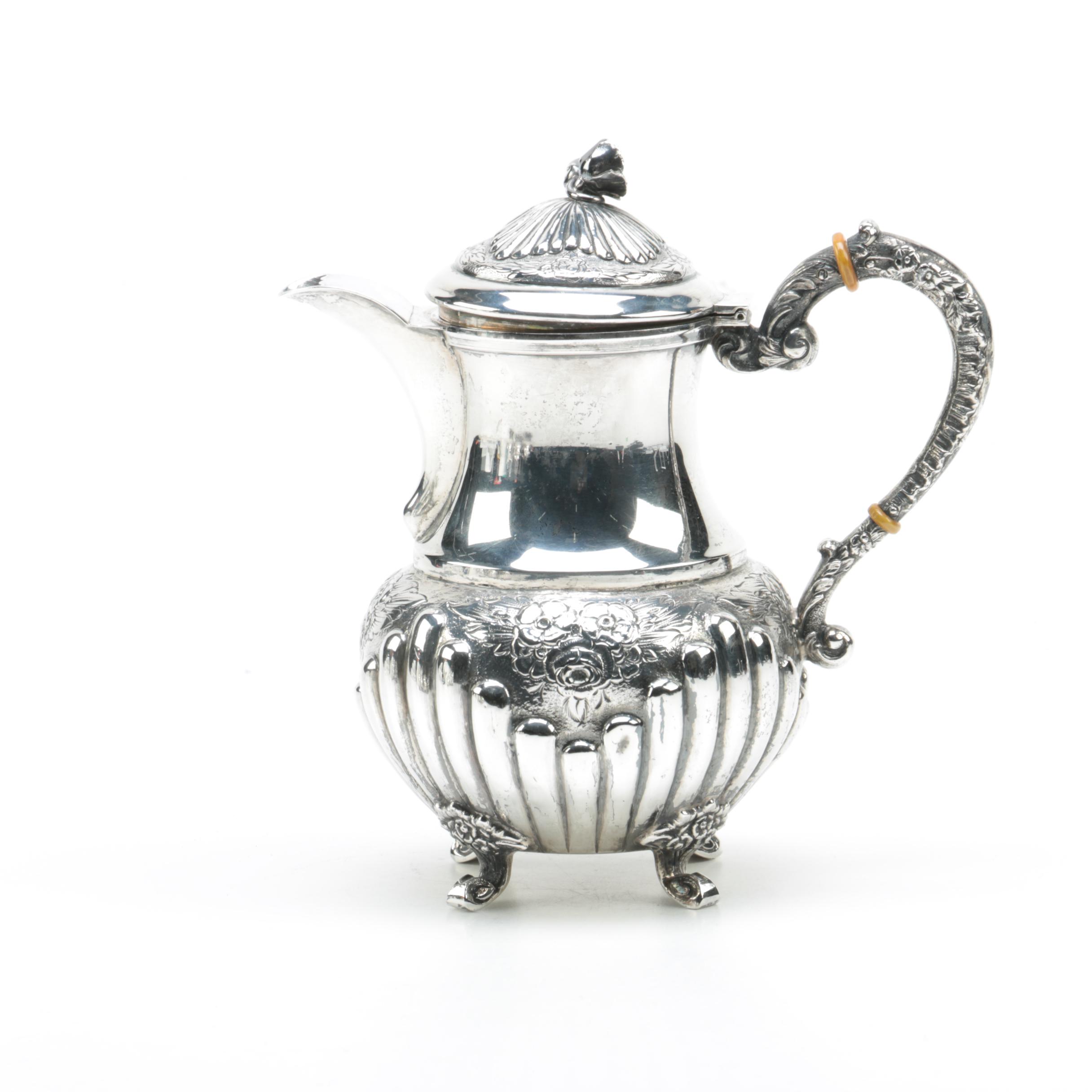 Spanish Baroque Style 915 Silver Tea Set
