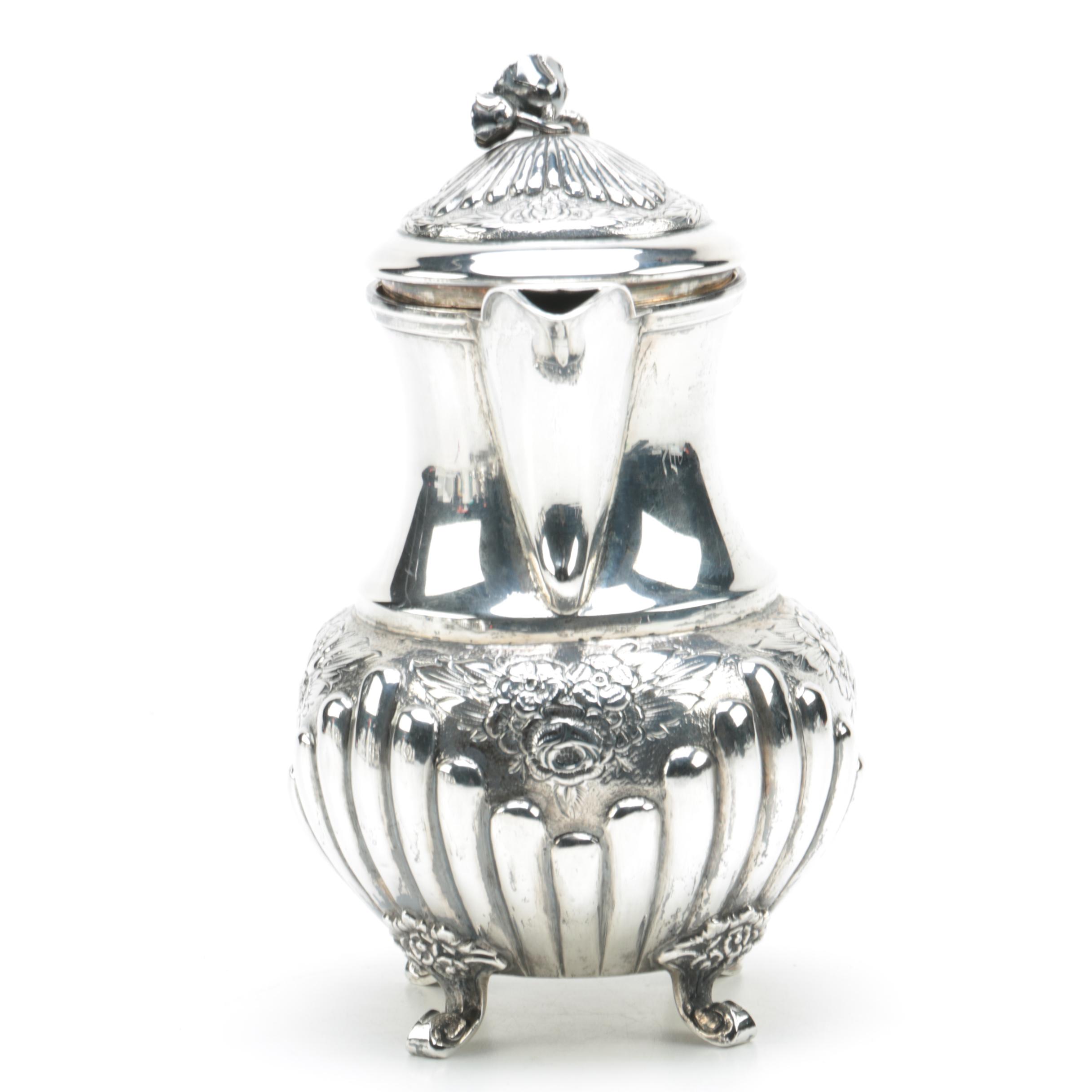 Spanish Baroque Style 915 Silver Tea Set