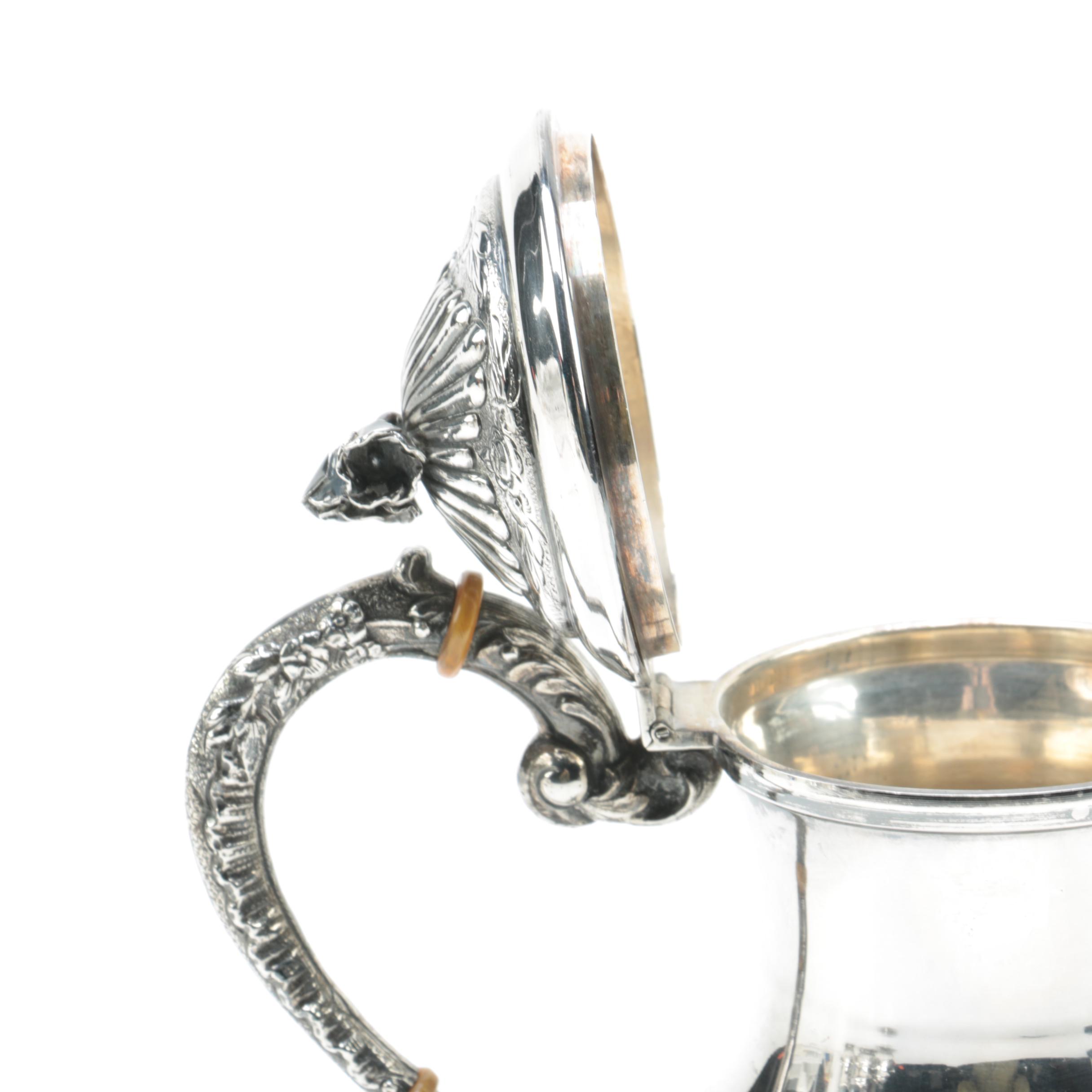 Spanish Baroque Style 915 Silver Tea Set