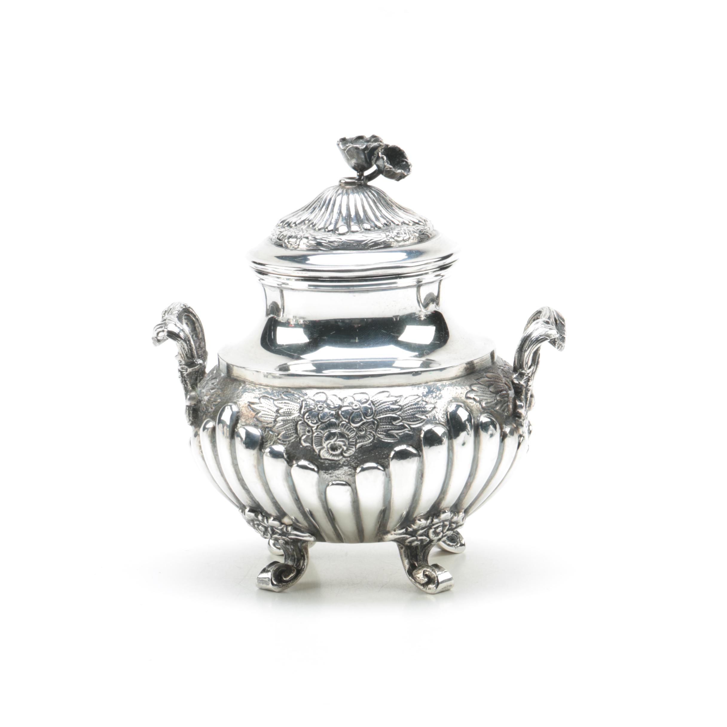 Spanish Baroque Style 915 Silver Tea Set