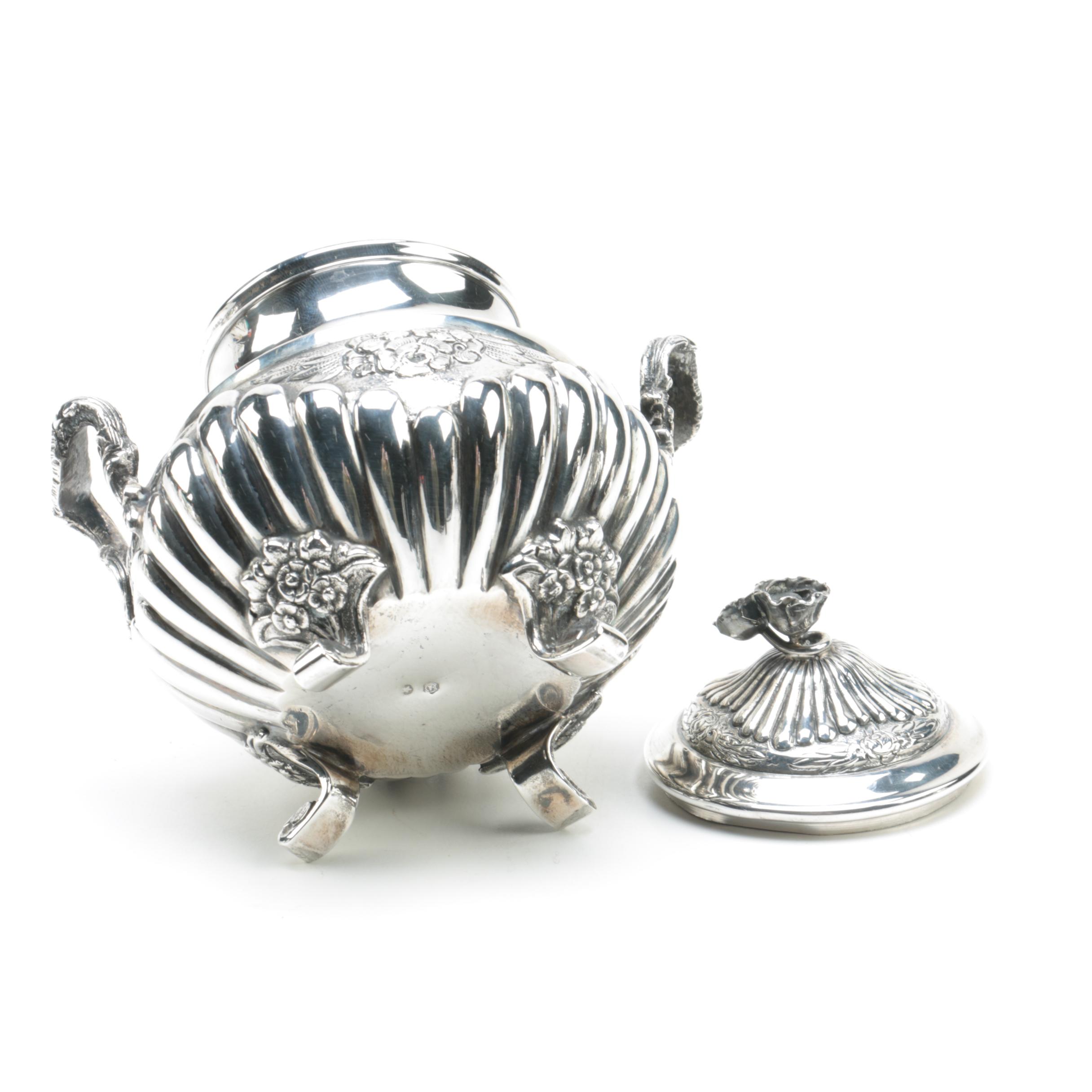 Spanish Baroque Style 915 Silver Tea Set