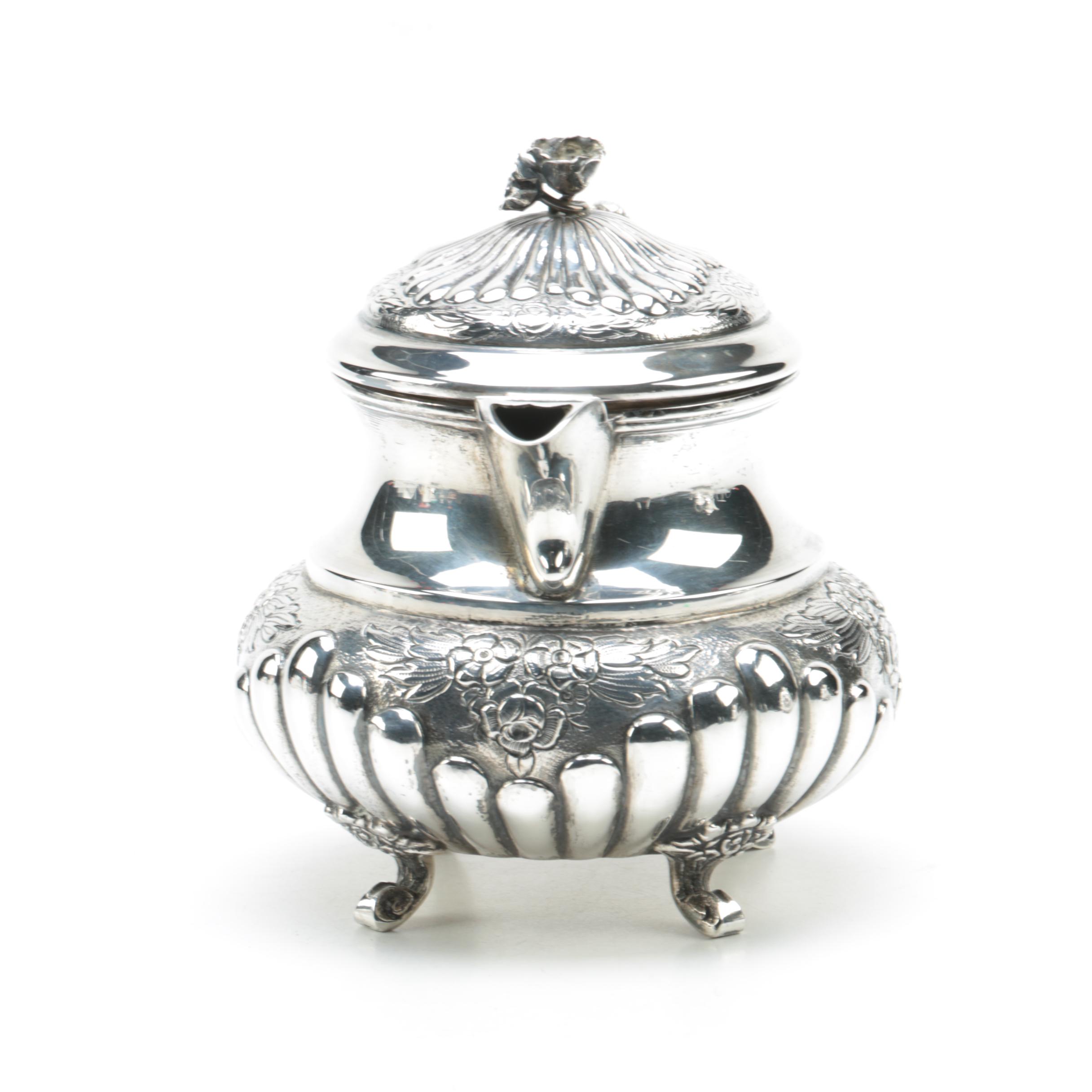 Spanish Baroque Style 915 Silver Tea Set