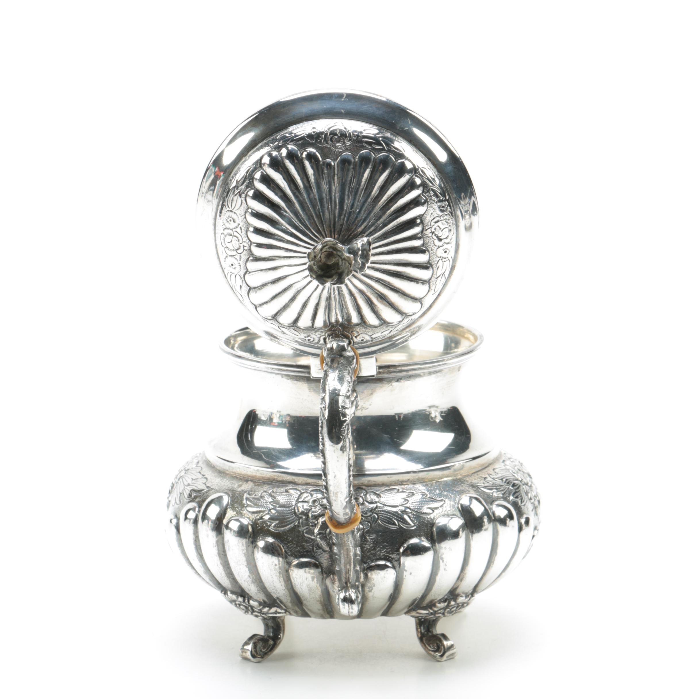 Spanish Baroque Style 915 Silver Tea Set