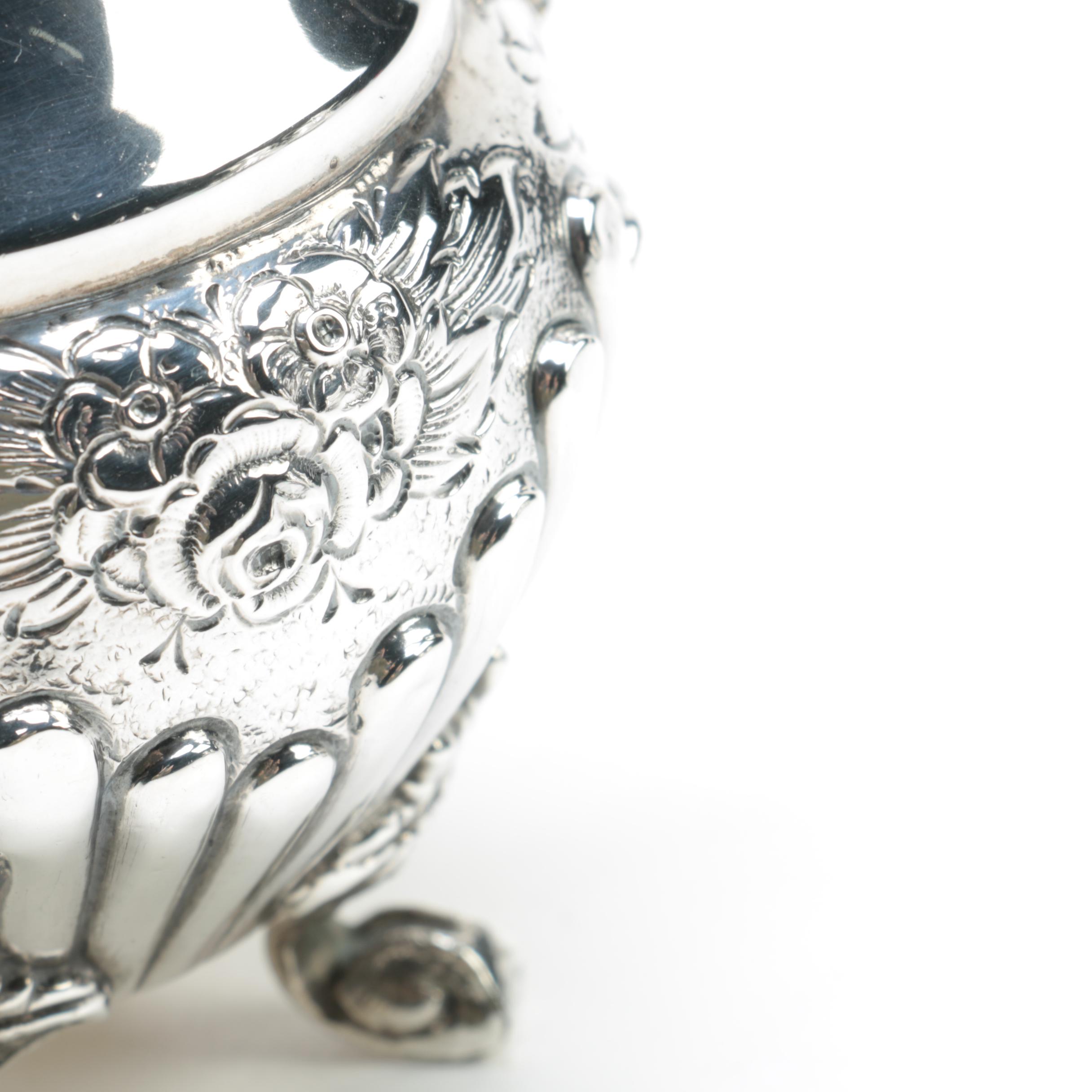 Spanish Baroque Style 915 Silver Tea Set