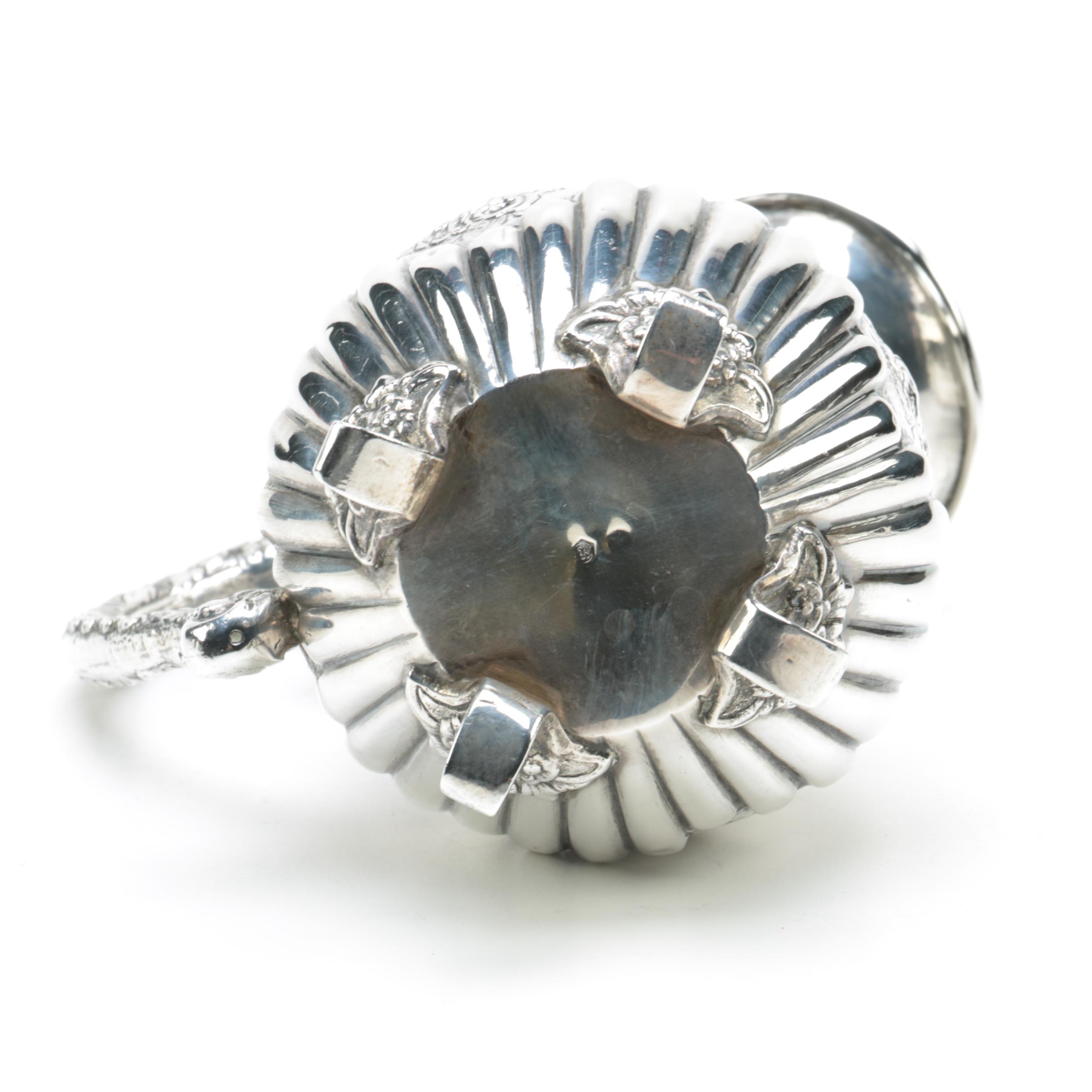 Spanish Baroque Style 915 Silver Tea Set