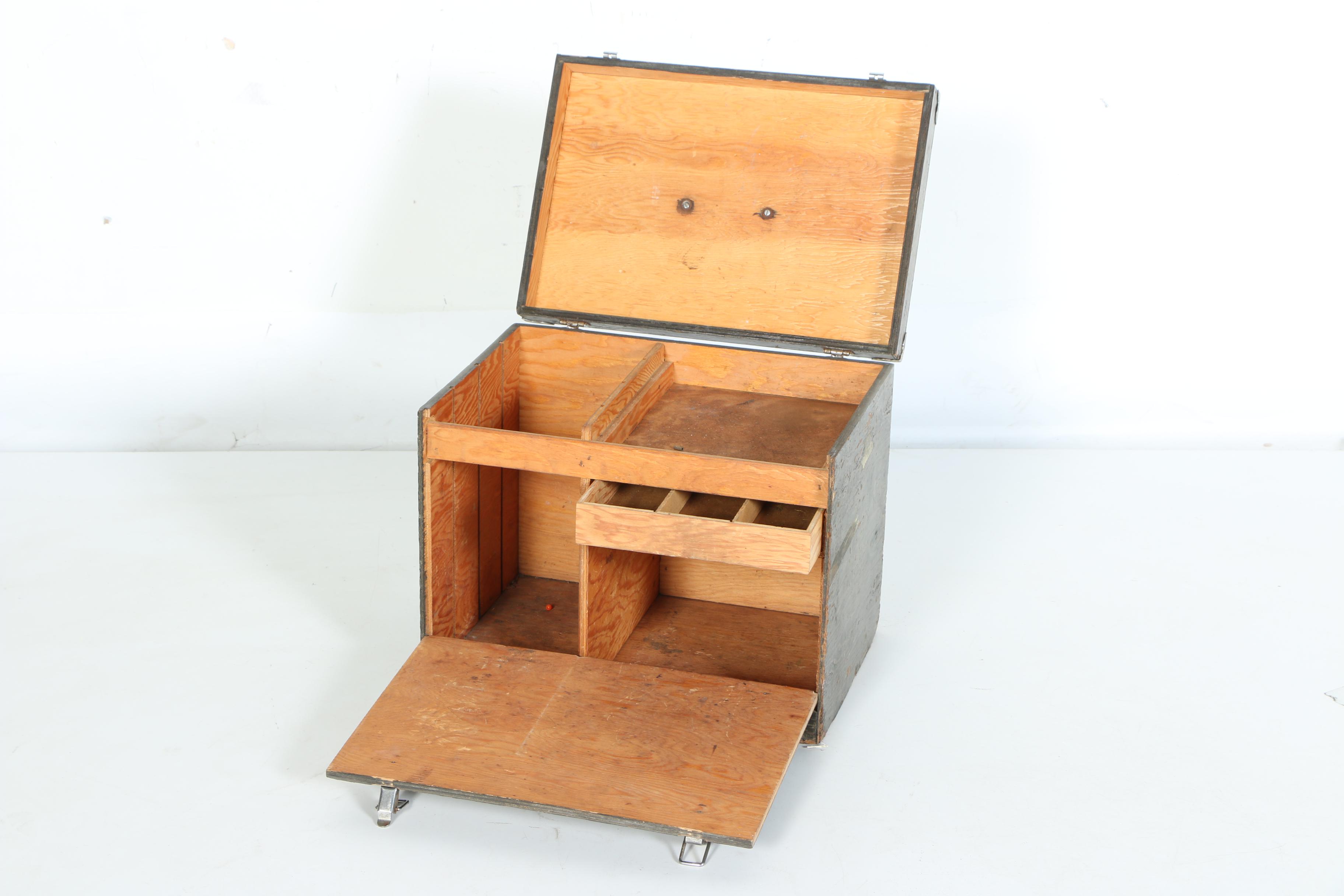 Vintage Wooden Tackle Box