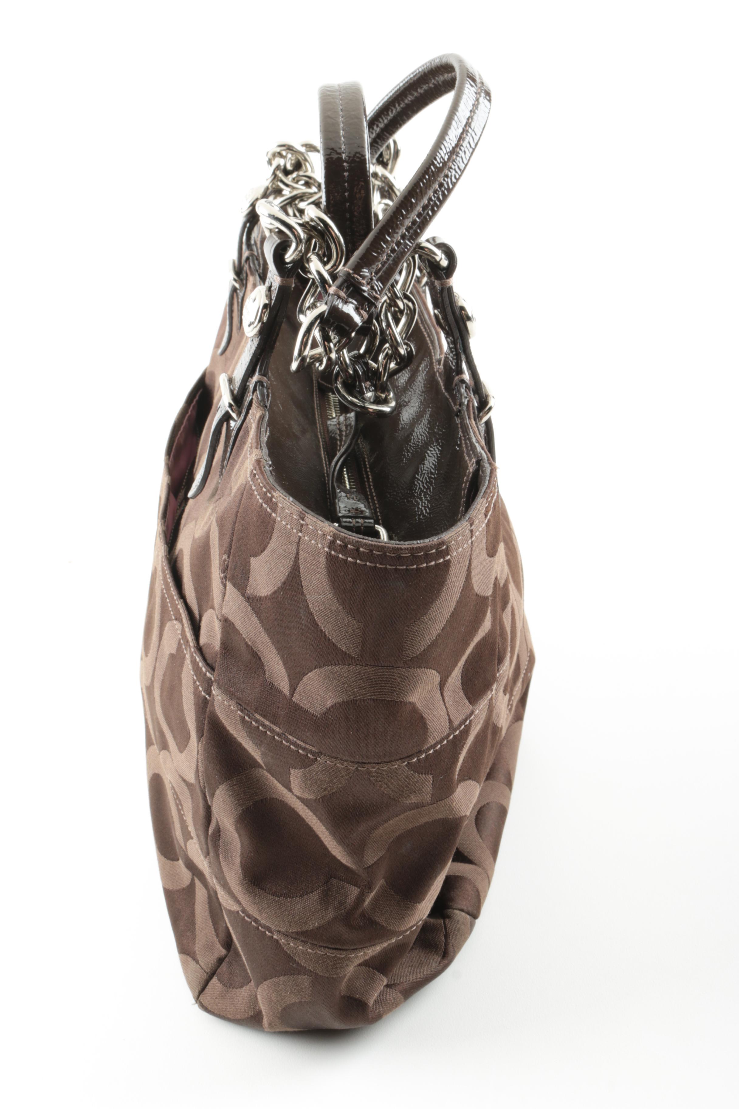 Coach Signature Jacquard and Leather Handbags