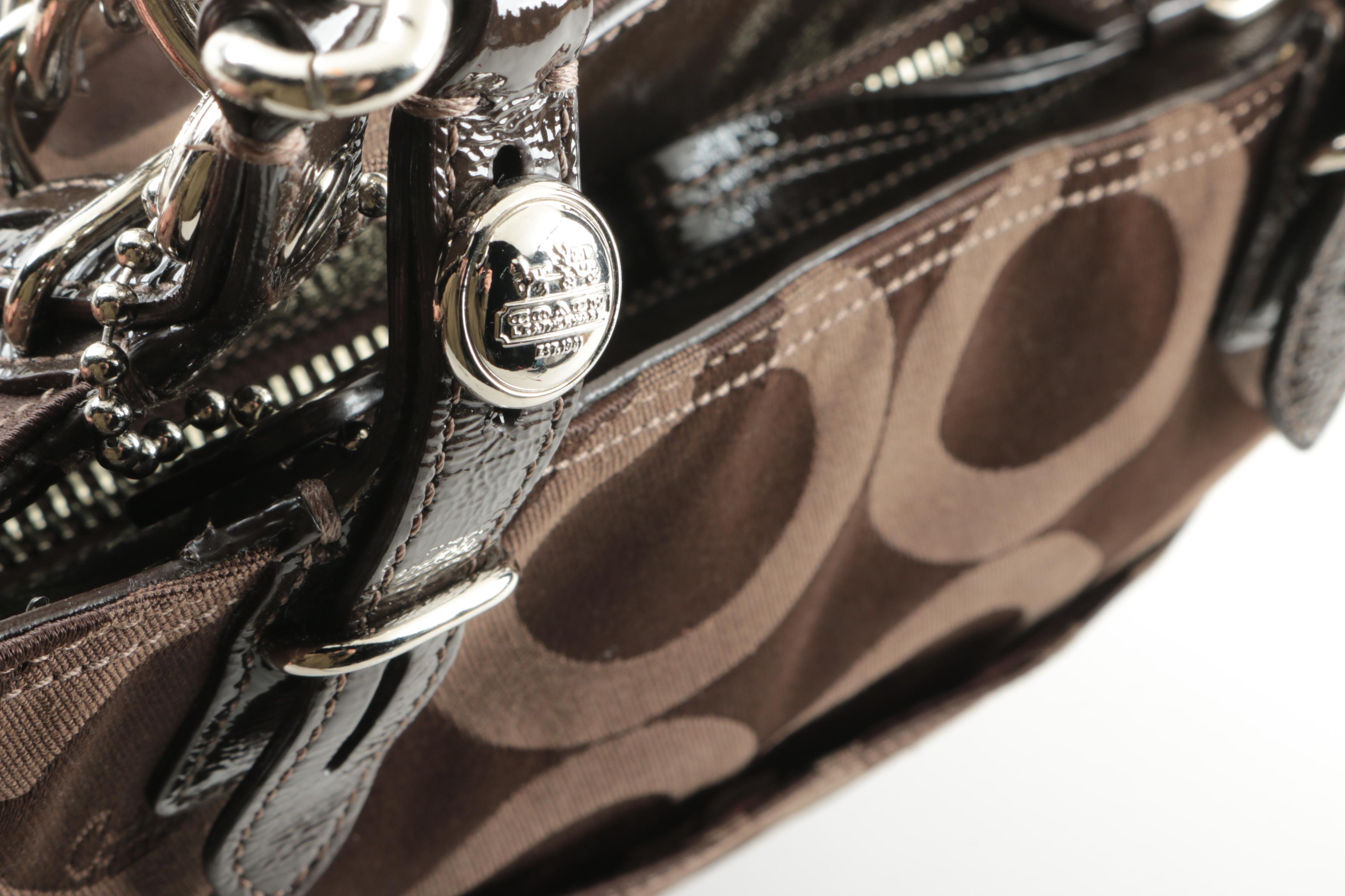 Coach Signature Jacquard and Leather Handbags