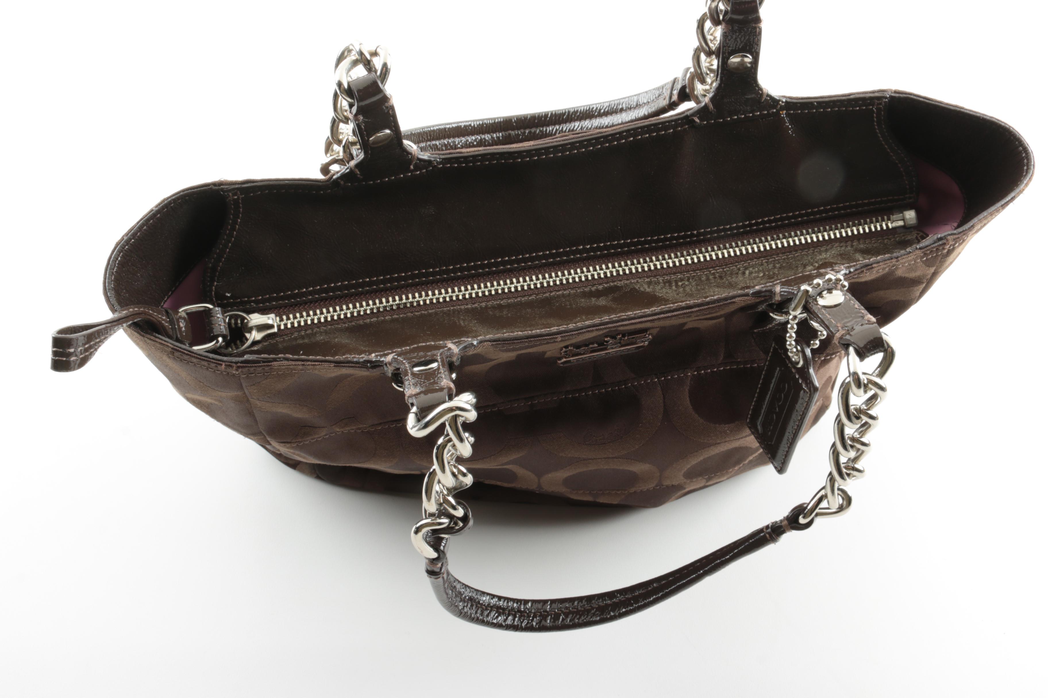 Coach Signature Jacquard and Leather Handbags