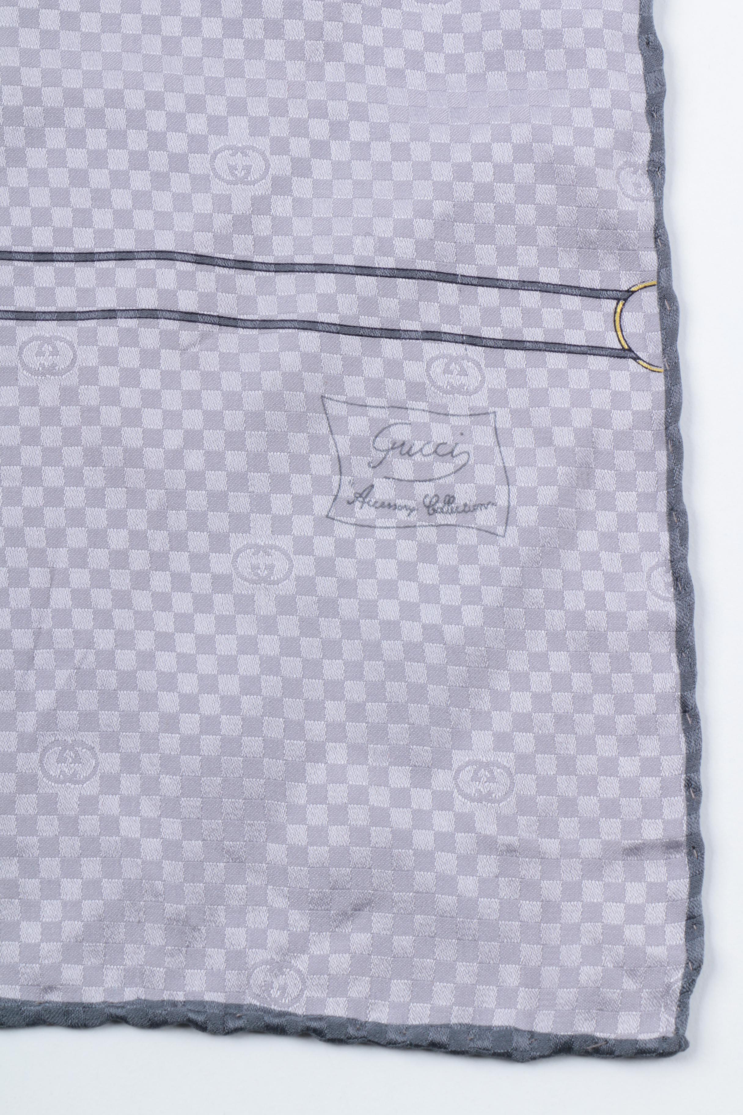 Vintage Gucci Accessory Collection Silk Scarf