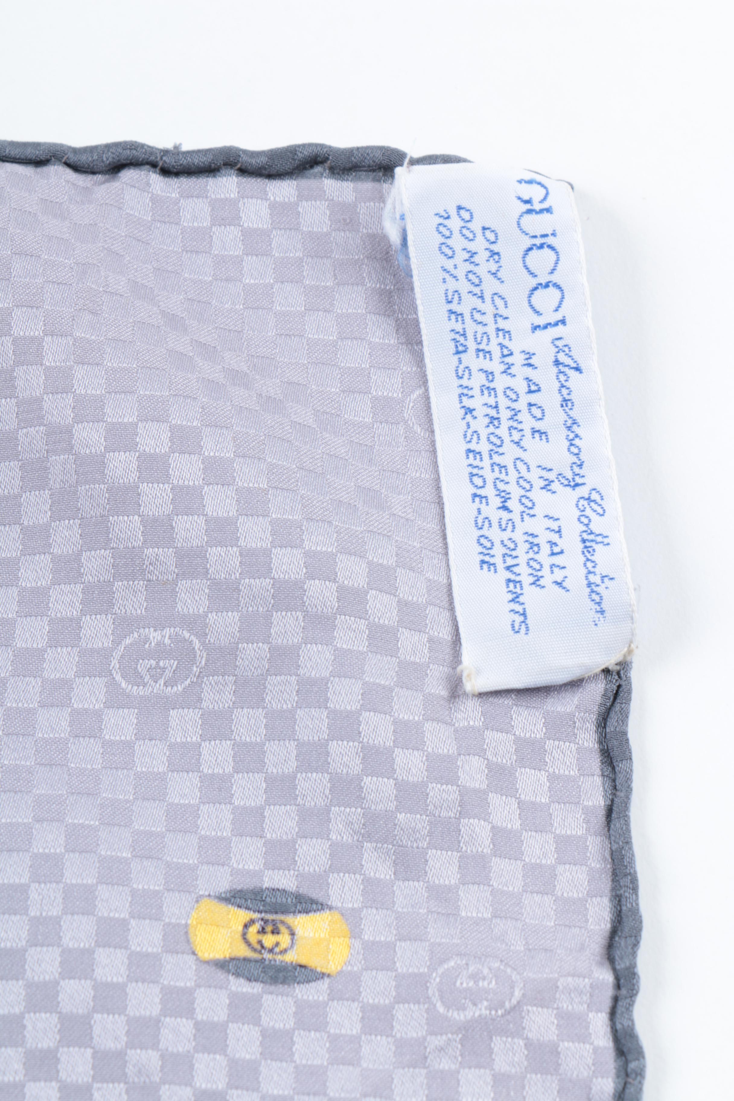 Vintage Gucci Accessory Collection Silk Scarf