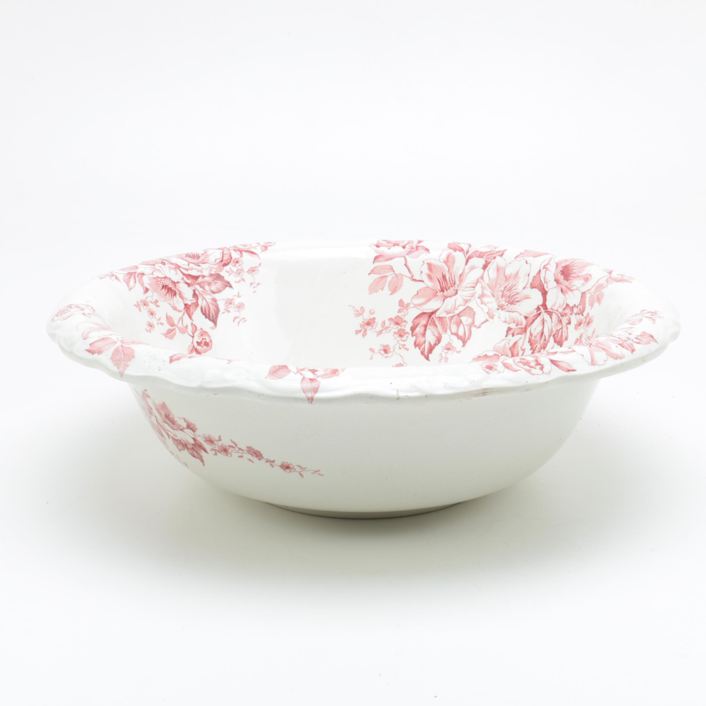 Dudson, Wilcox & Till "Anemone" Ceramic Bowl and Pitcher