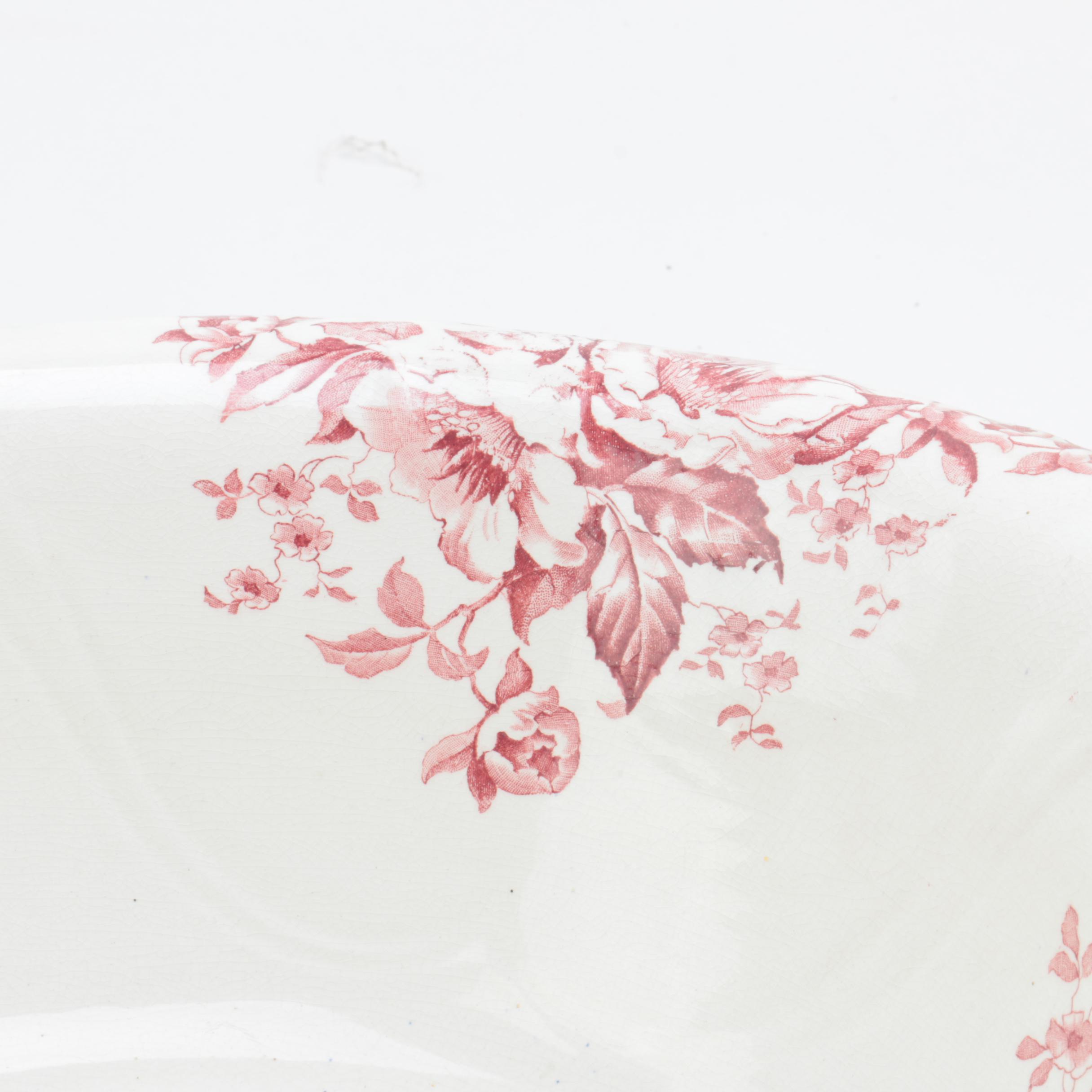 Dudson, Wilcox & Till "Anemone" Ceramic Bowl and Pitcher