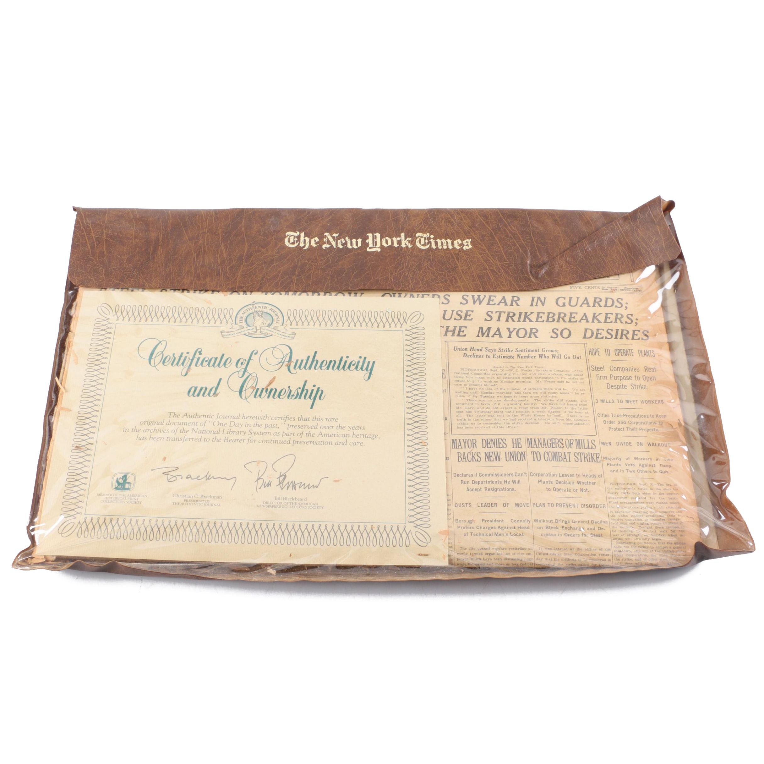 "The New York Times" September 21, 1919 Issue