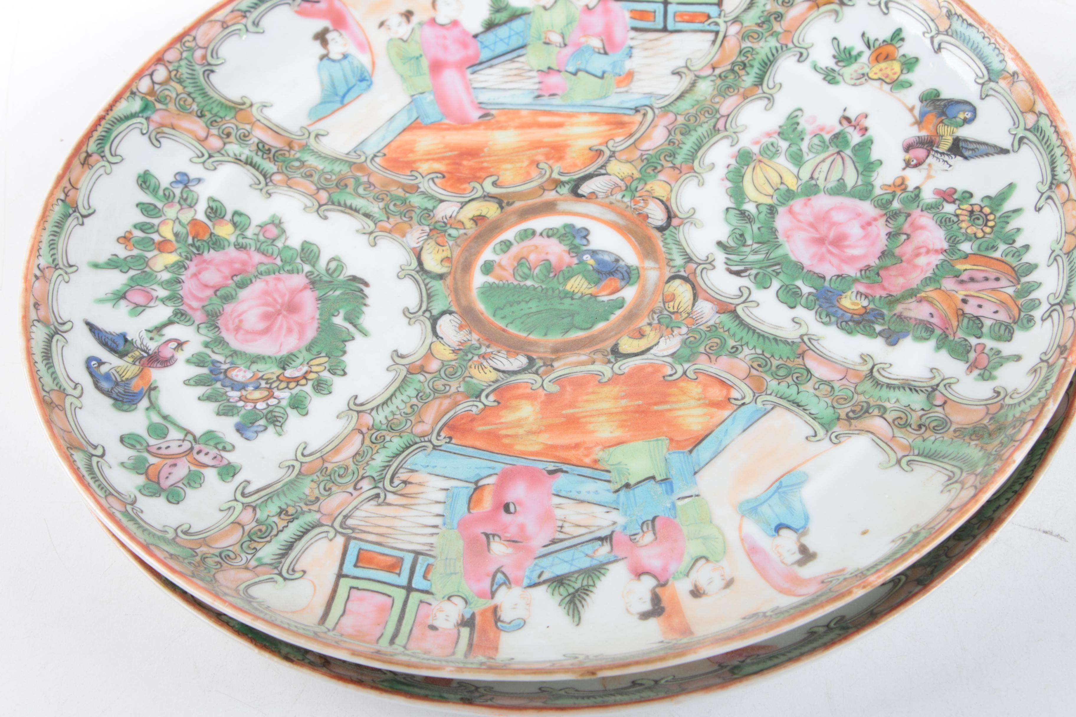 Vintage Chinese "Rose Medallion" Porcelain Tableware