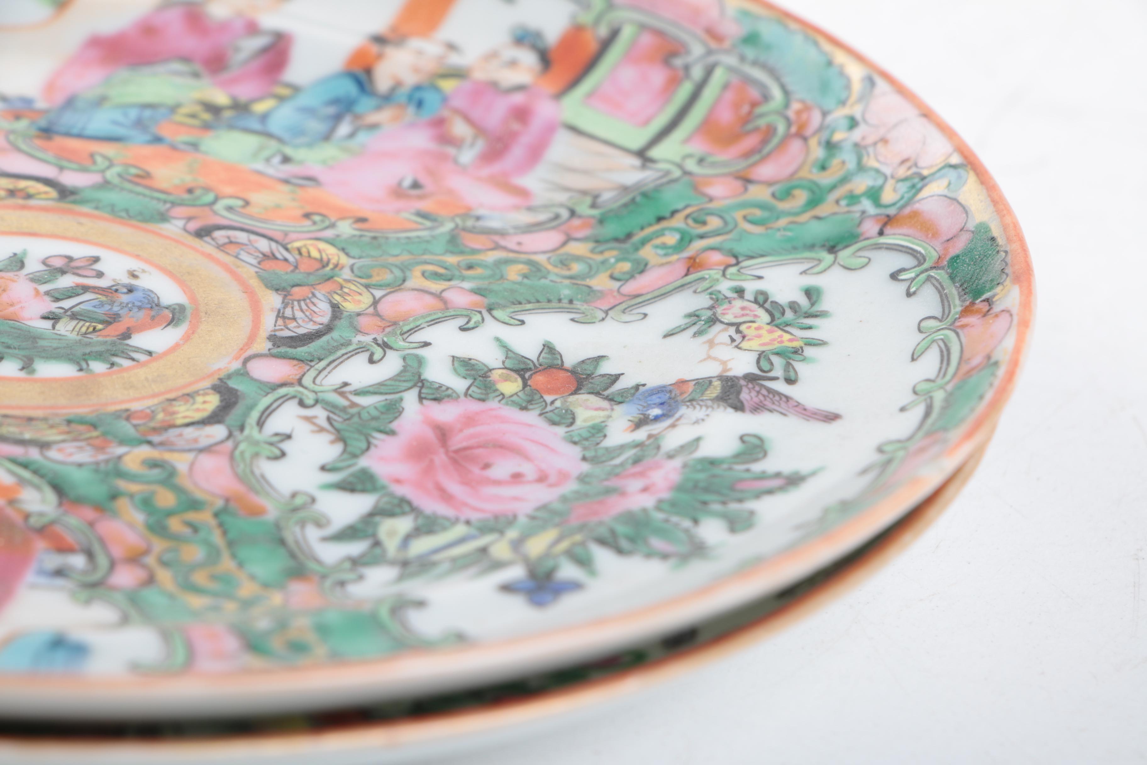Vintage Chinese "Rose Medallion" Porcelain Tableware