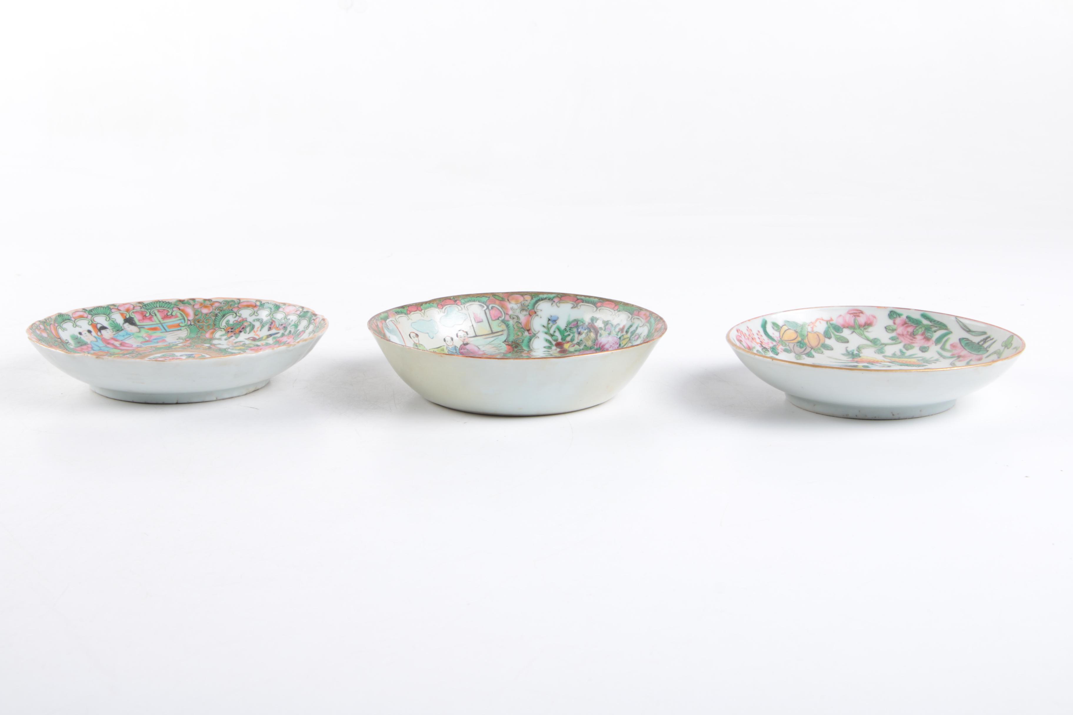 Vintage Chinese "Rose Medallion" Porcelain Tableware