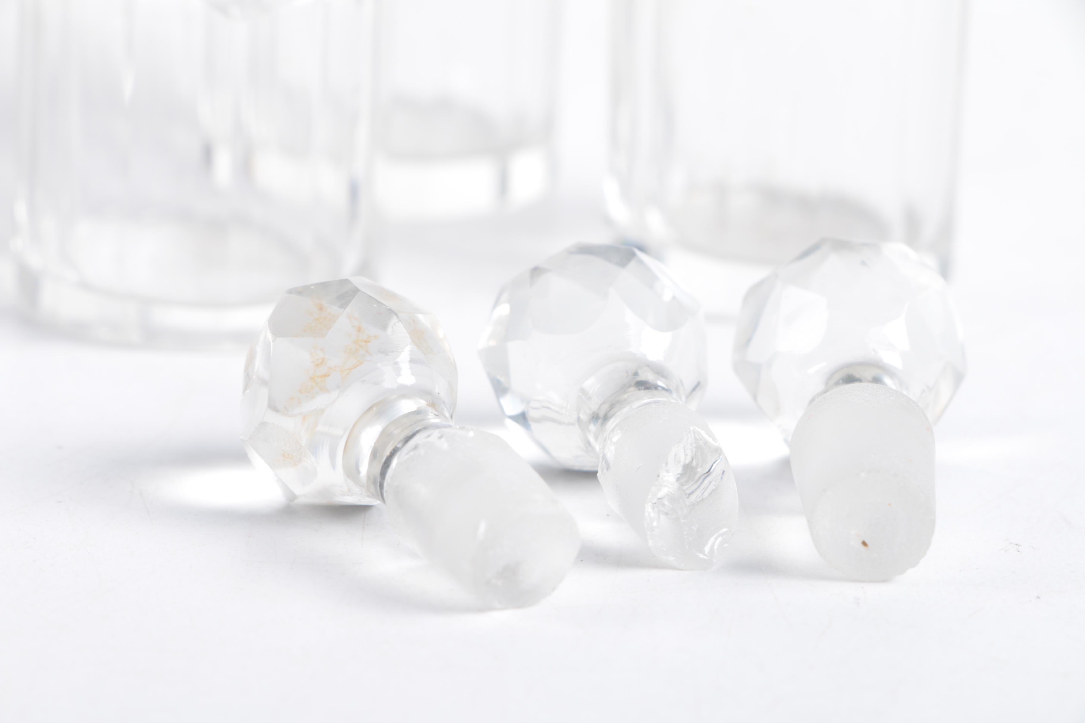 Vintage Glass Perfume Bottle Set