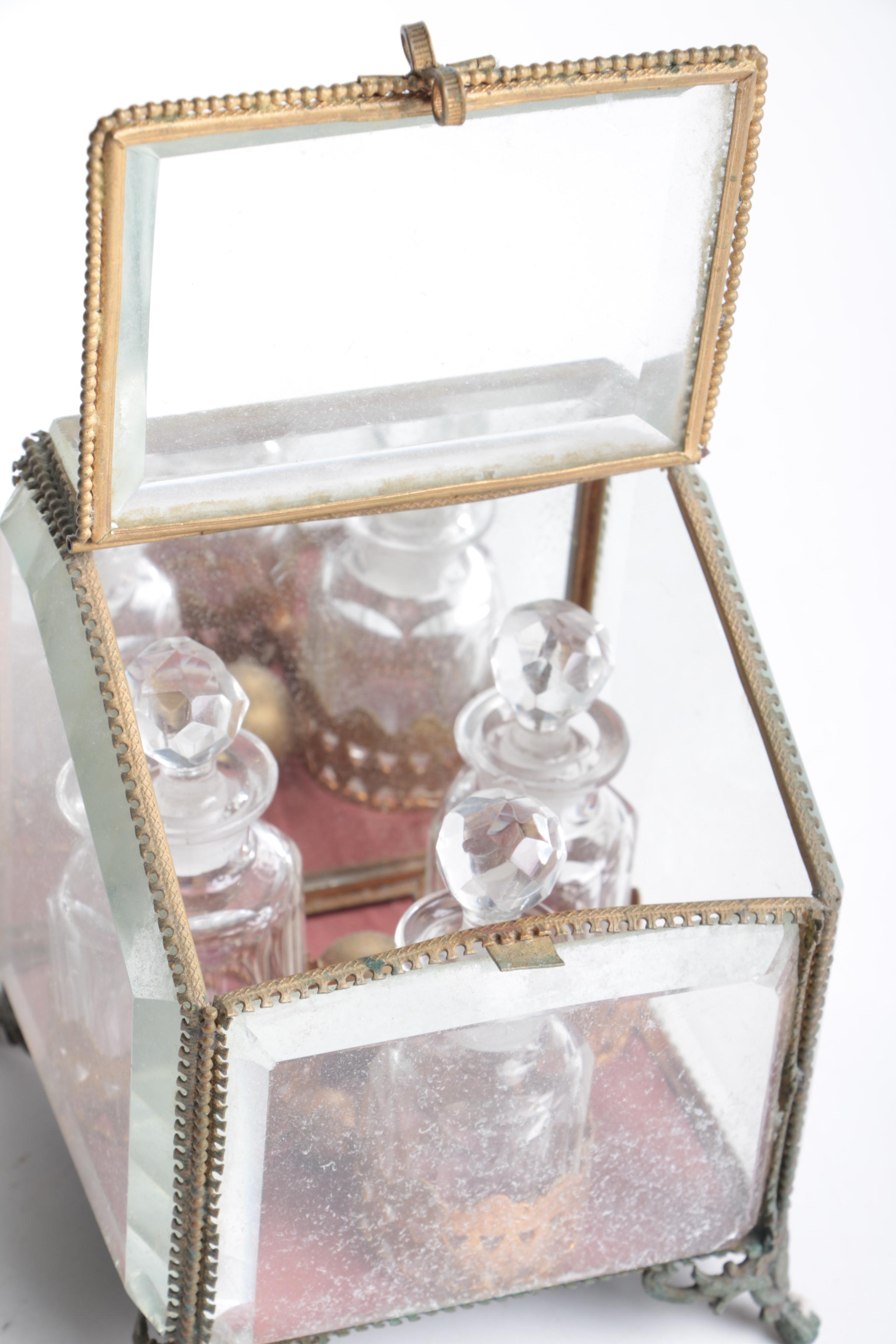 Vintage Glass Perfume Bottle Set