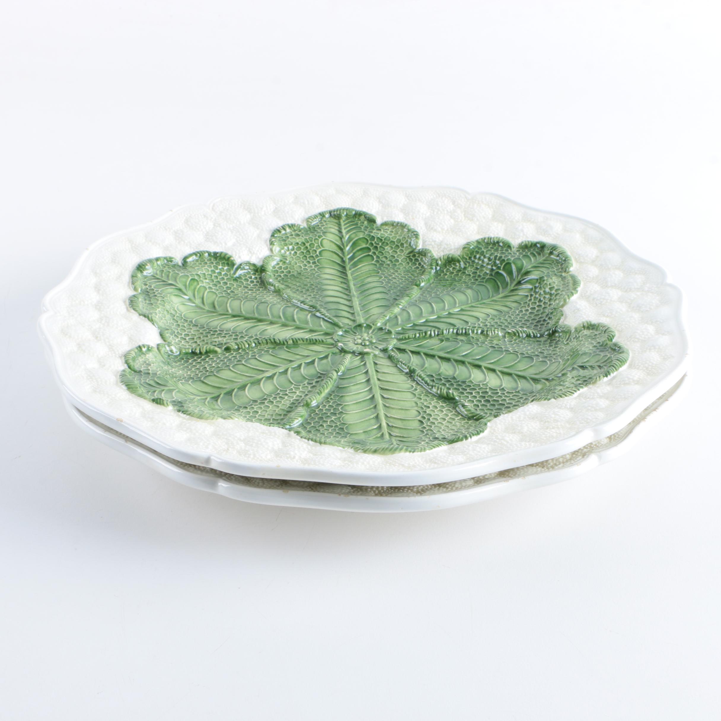 Ceramic Artichoke Plates and Majolica Style Serving Plates
