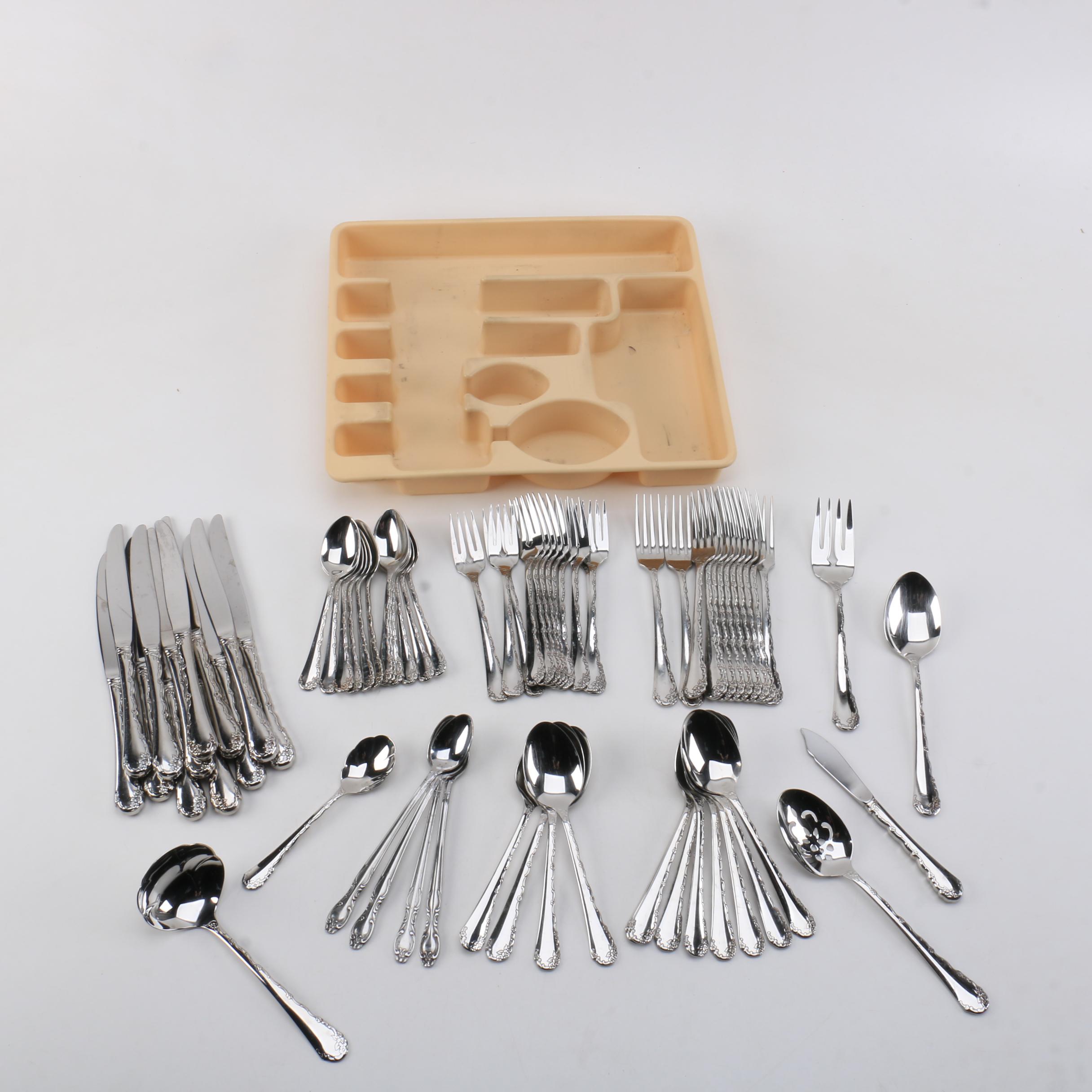 Oneida Silver-Toned Flatware Set