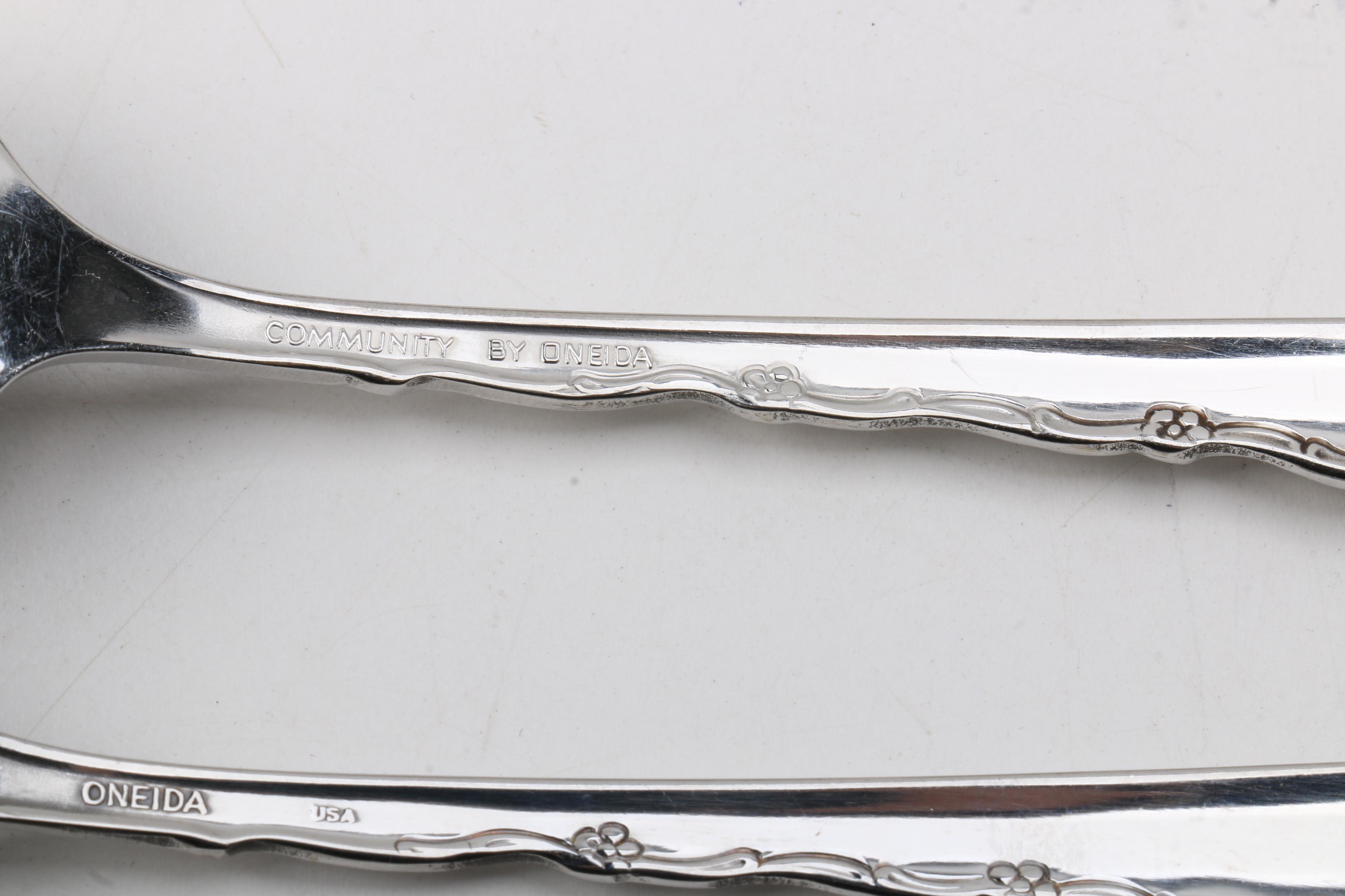 Oneida Silver-Toned Flatware Set