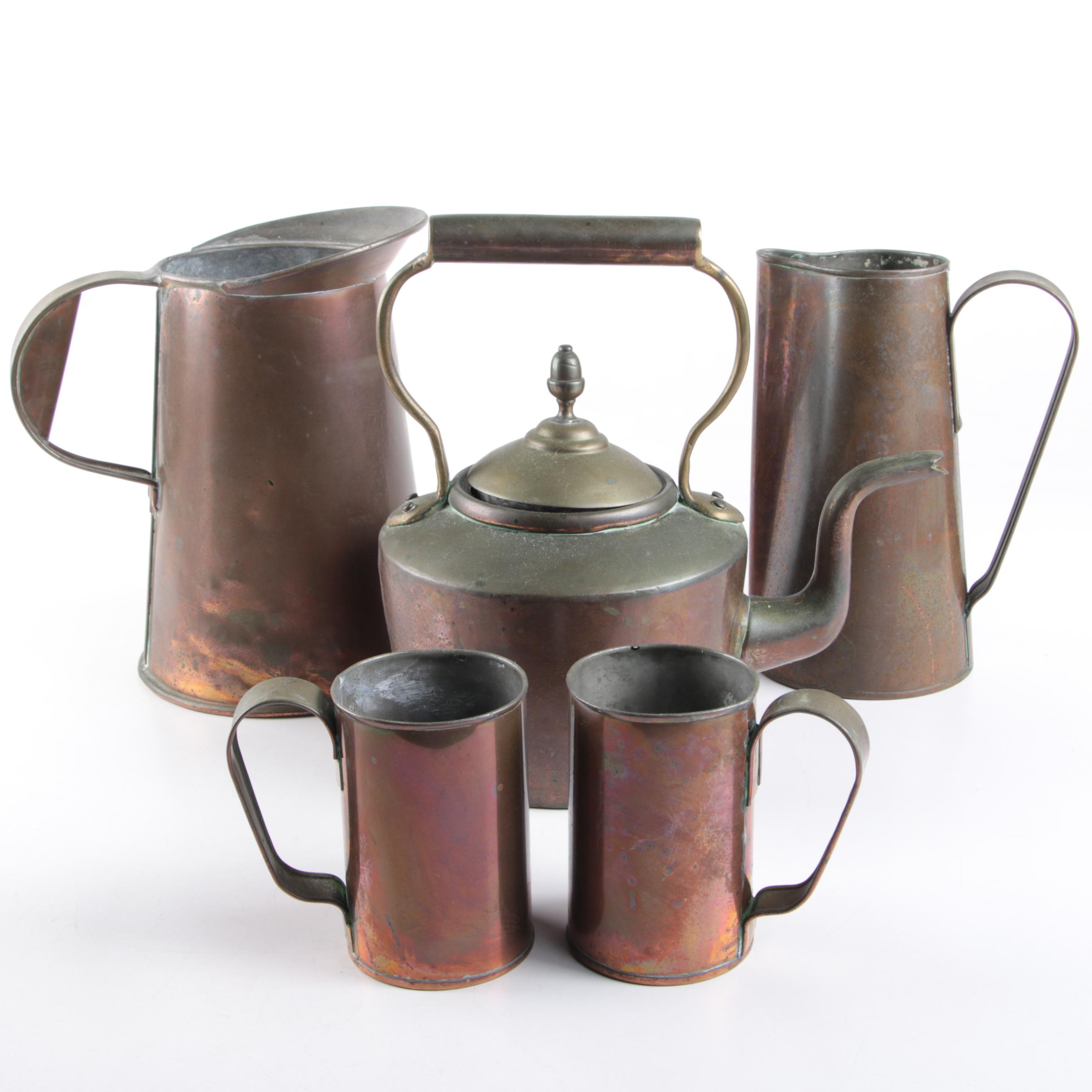 Vintage Copper Serveware