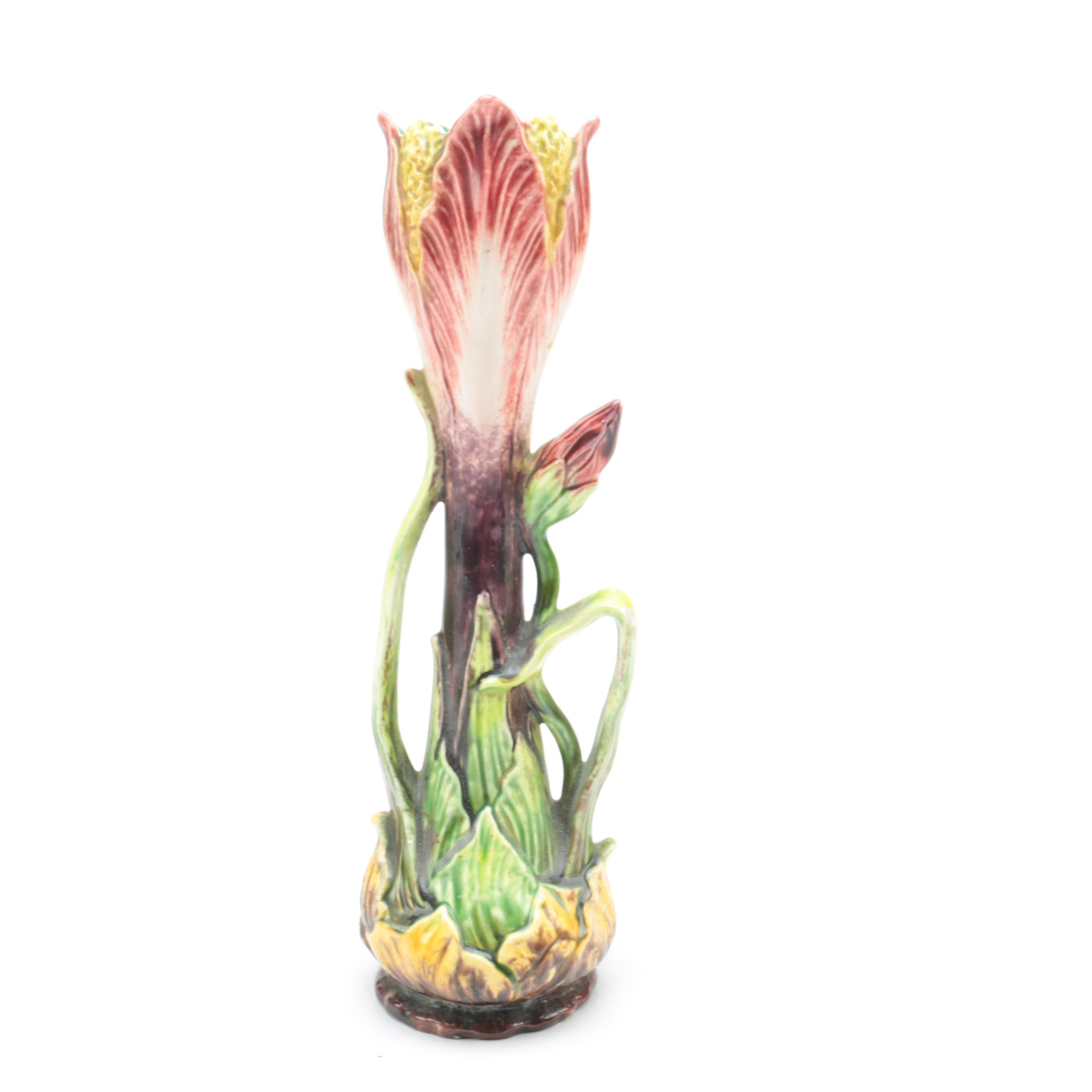 Floral Motif Ceramic Vase