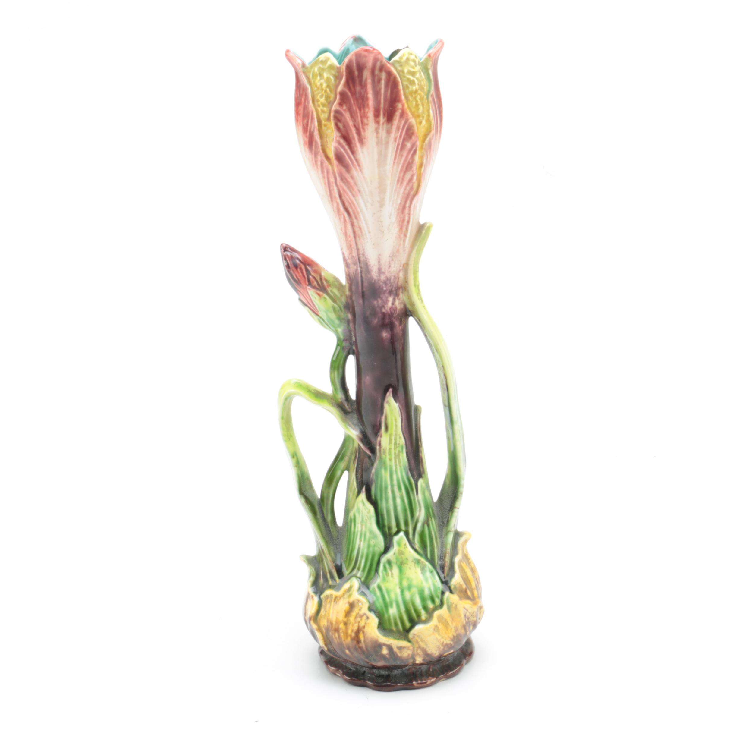 Floral Motif Ceramic Vase