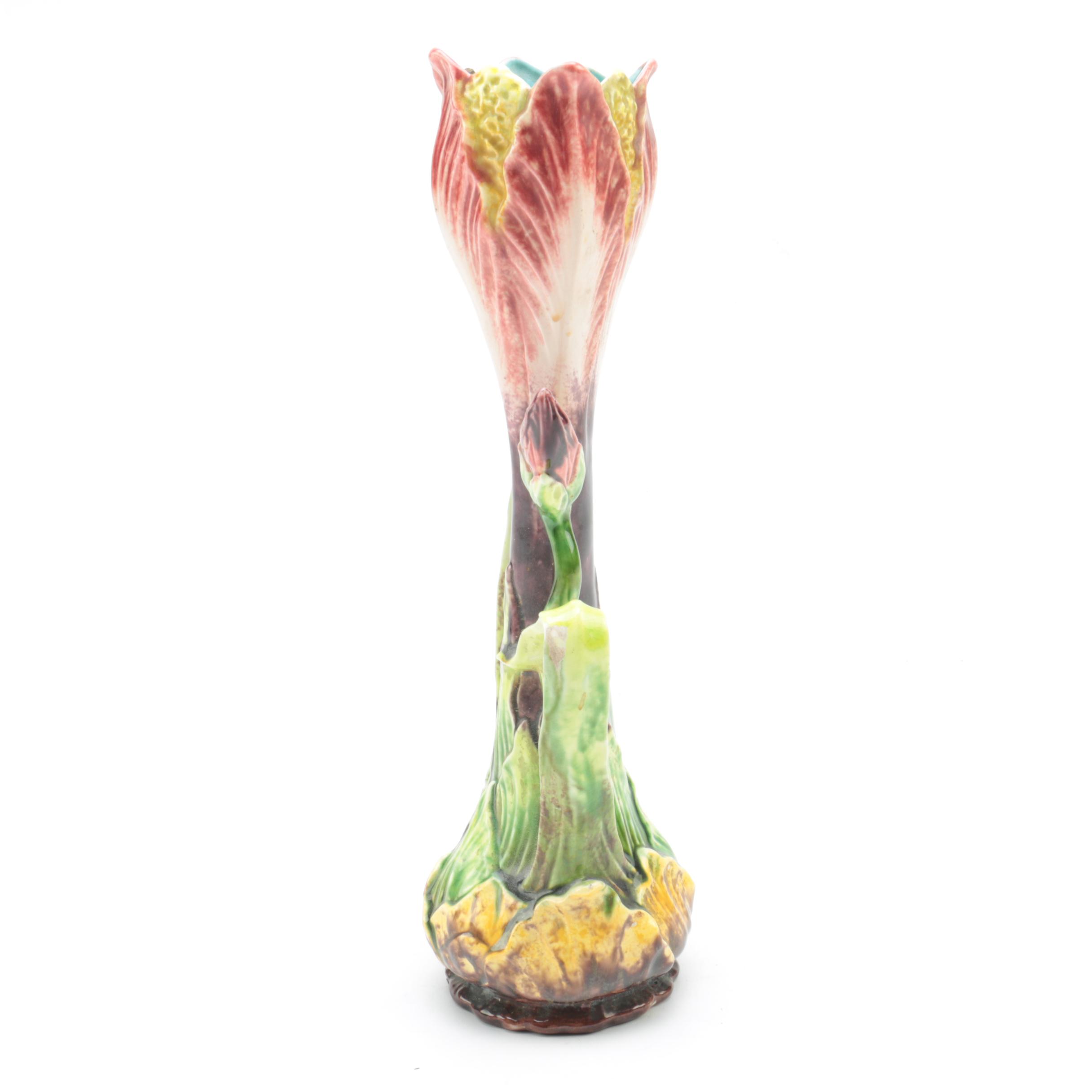 Floral Motif Ceramic Vase